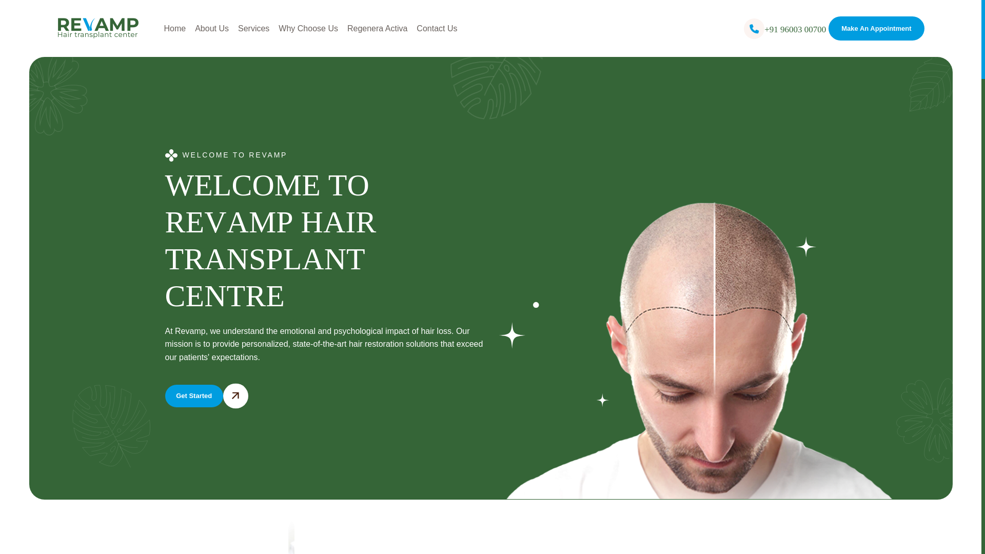 website screenshot of https://pgshairrevamp.in/