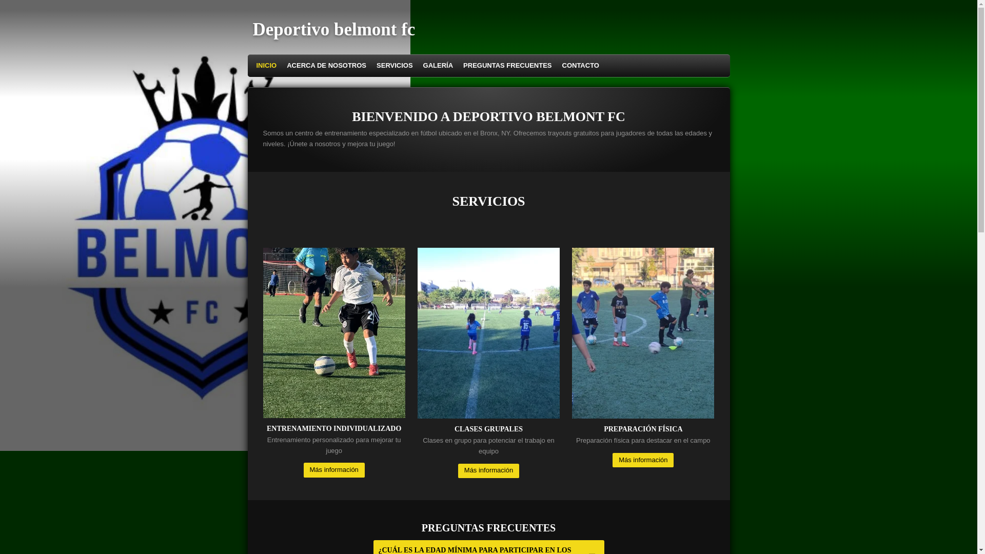website screenshot of https://deportivobelmontfc.com/