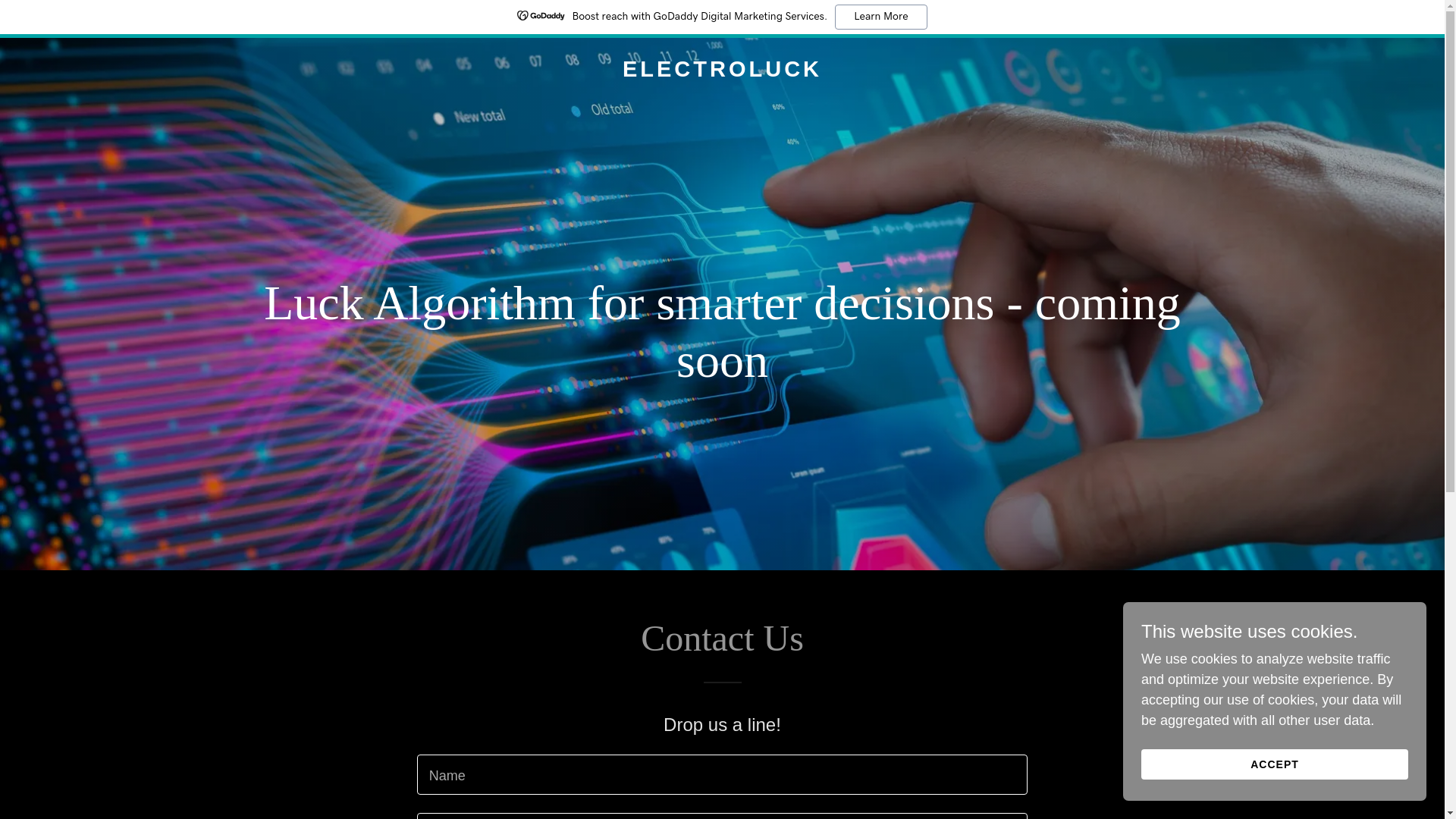 website screenshot of https://electroluck.io/