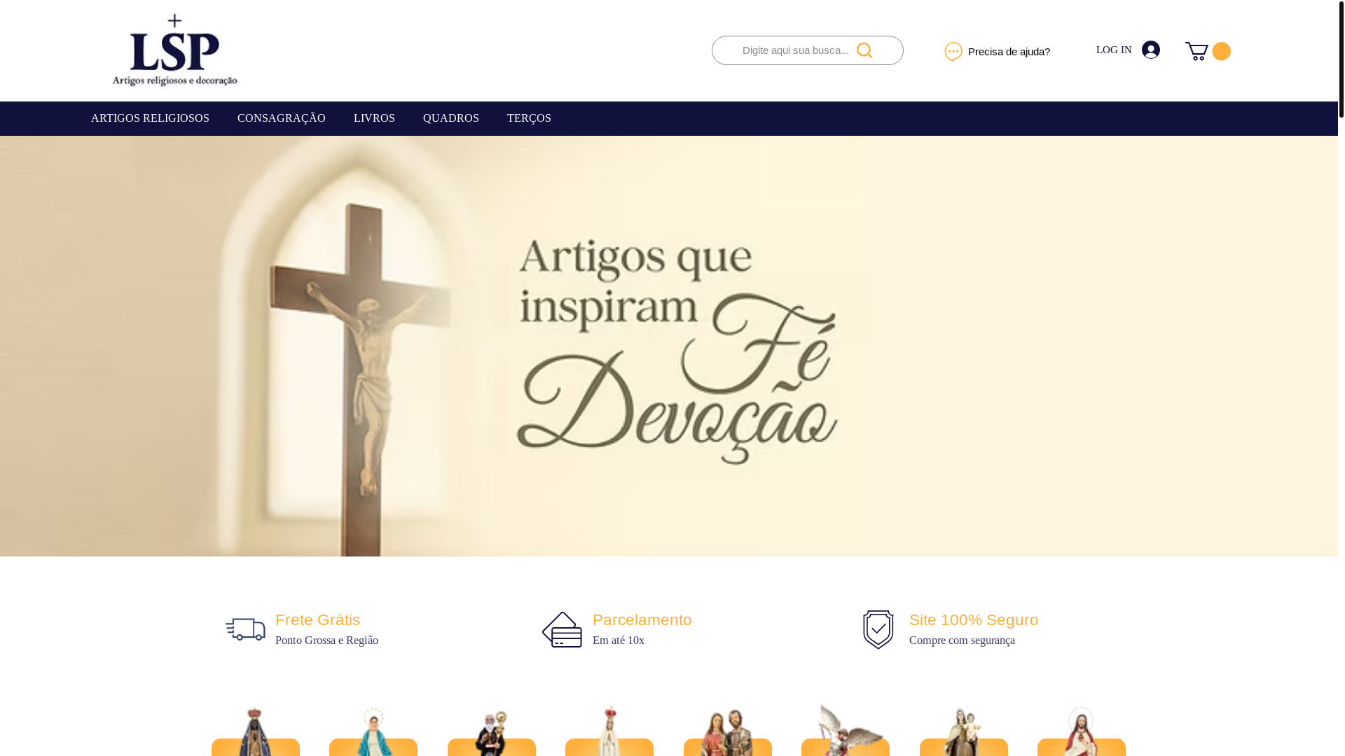 website screenshot of https://lspartigosreligiosos.com.br/