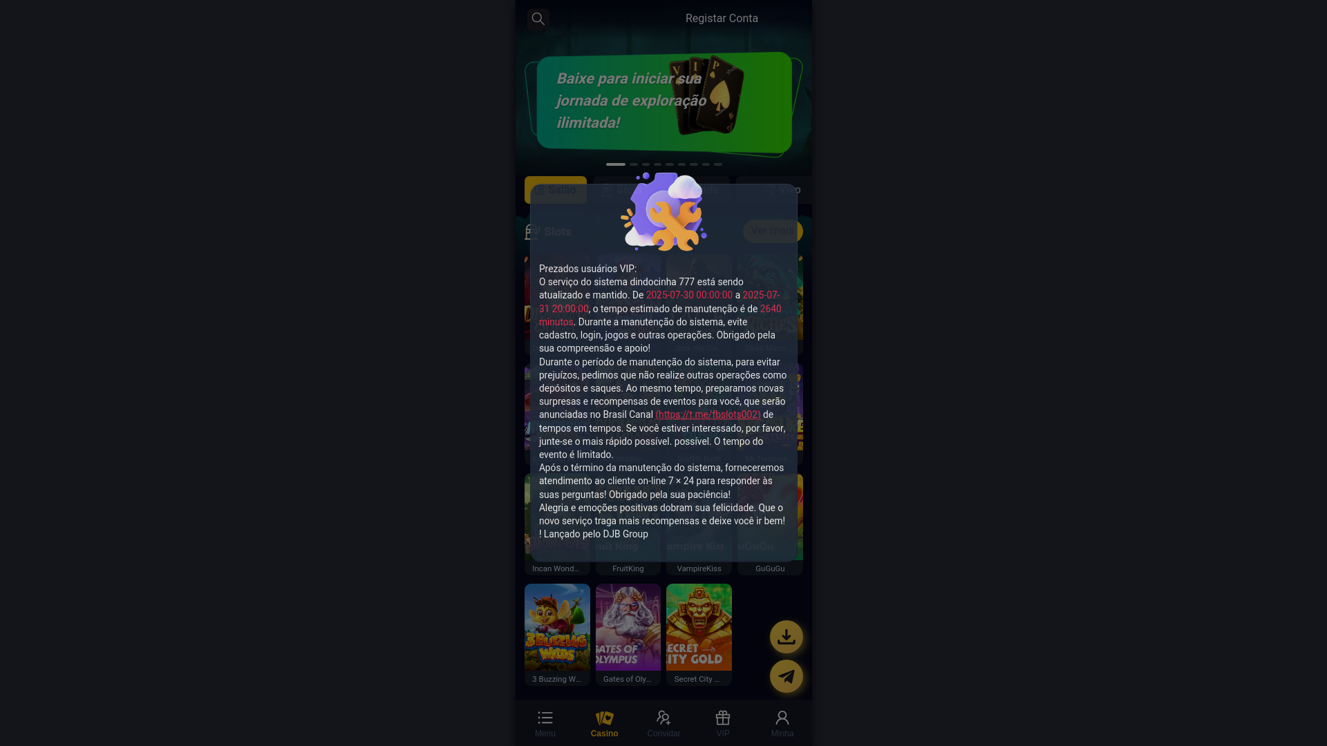 website screenshot of https://dindocinha777fg.com/