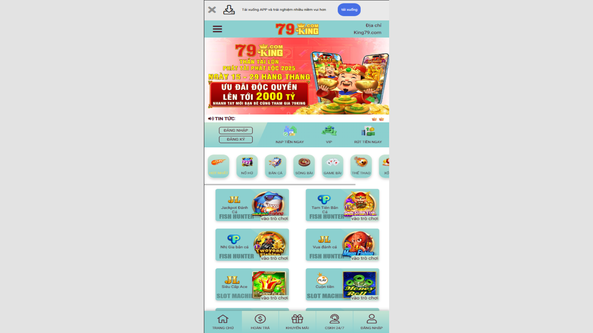 website screenshot of https://79king-vietnam.pages.dev/