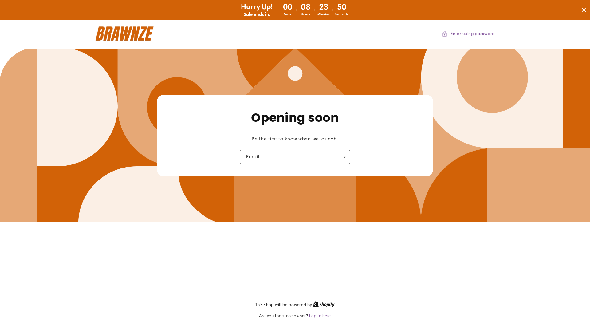 website screenshot of https://shopbrawnze.com/