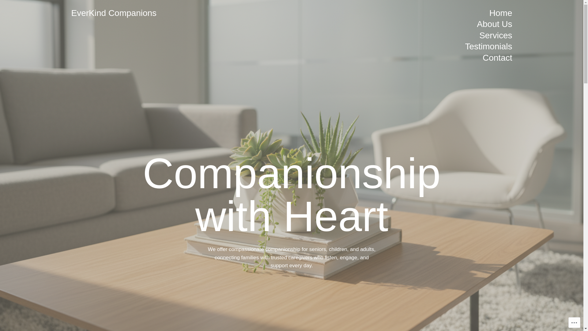 website screenshot of https://ever-kind-companions.com