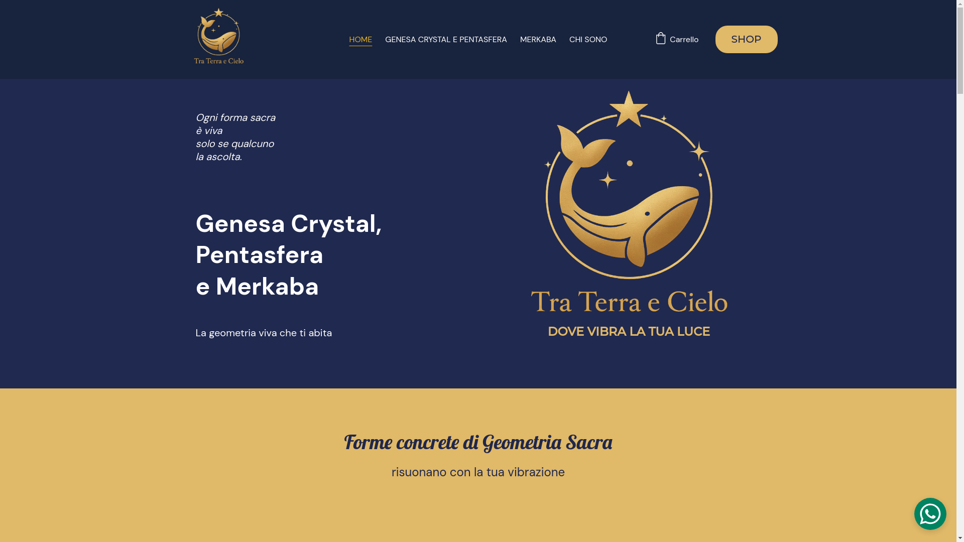 website screenshot of https://traterraecielo.cloud/