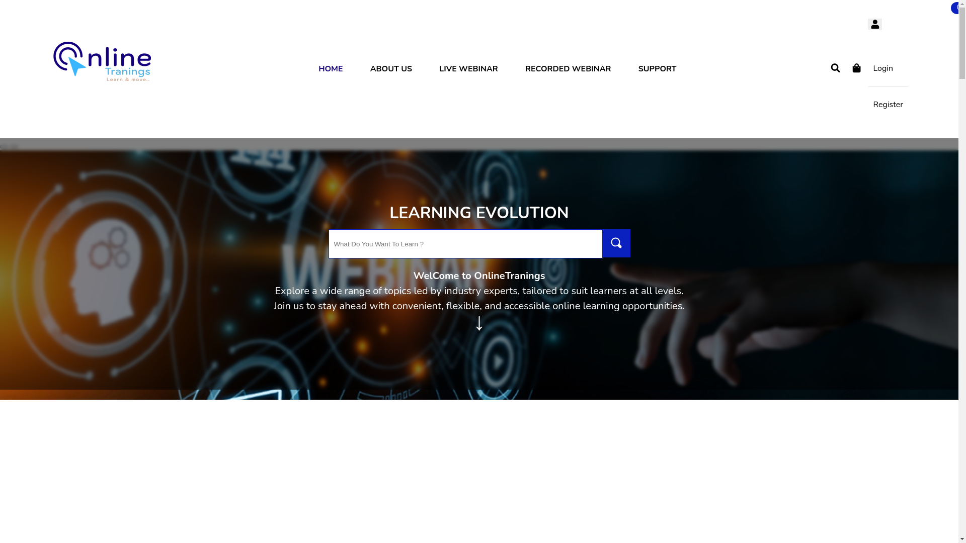 website screenshot of https://onlinetranings.com/