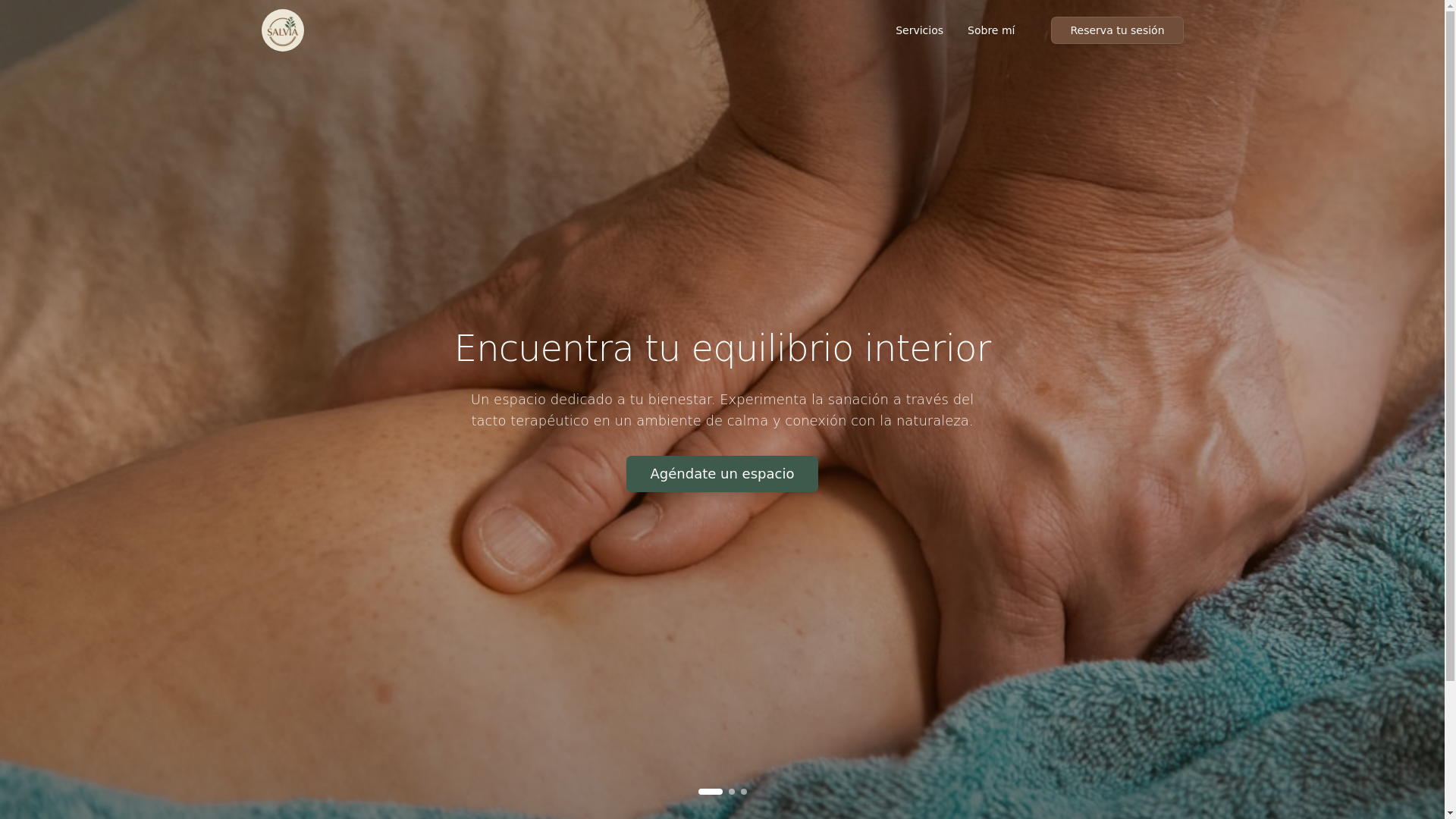 website screenshot of https://salviamasajes.cl/