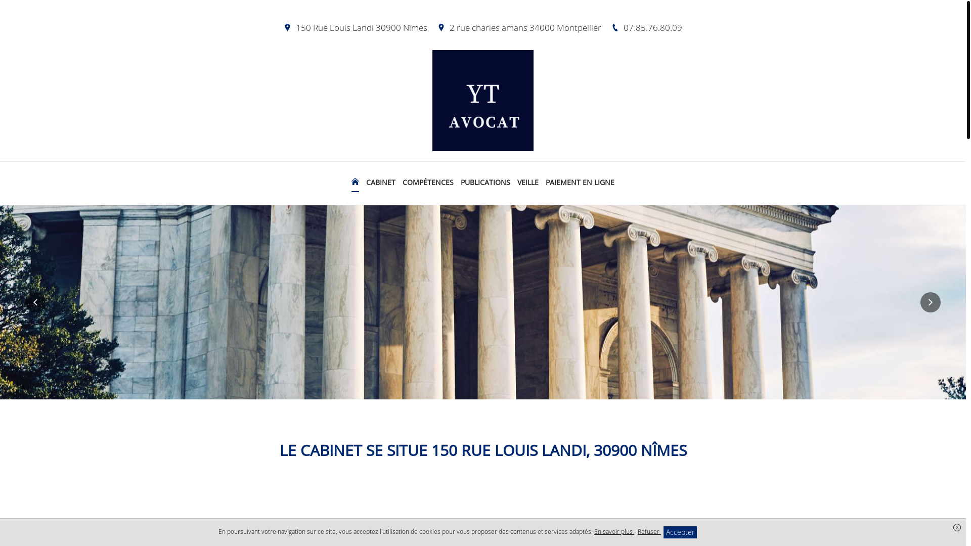 website screenshot of https://ytanouyatavocat.fr/