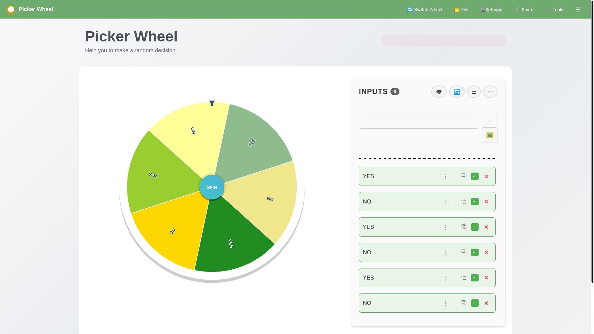 website screenshot of https://luckywheelpick.com/
