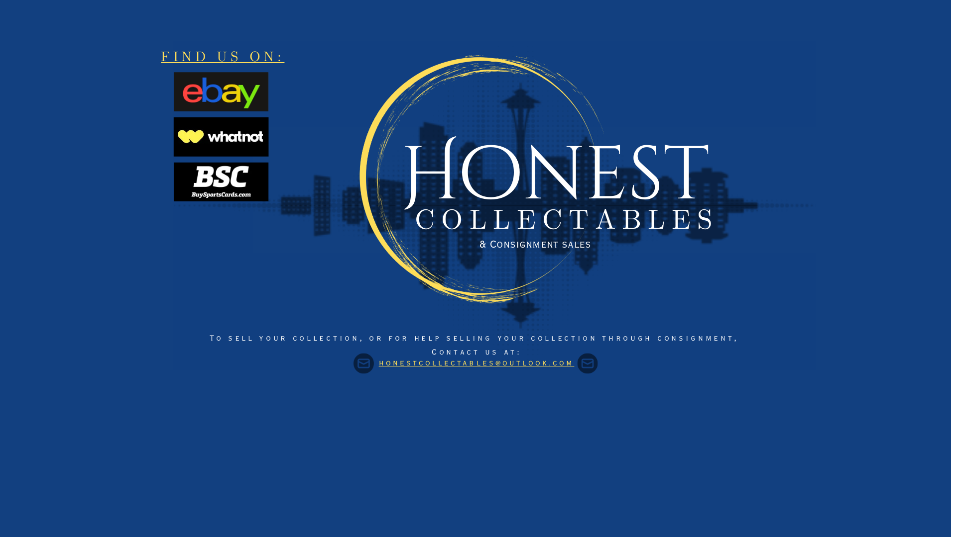 website screenshot of https://honestcollectables.com/