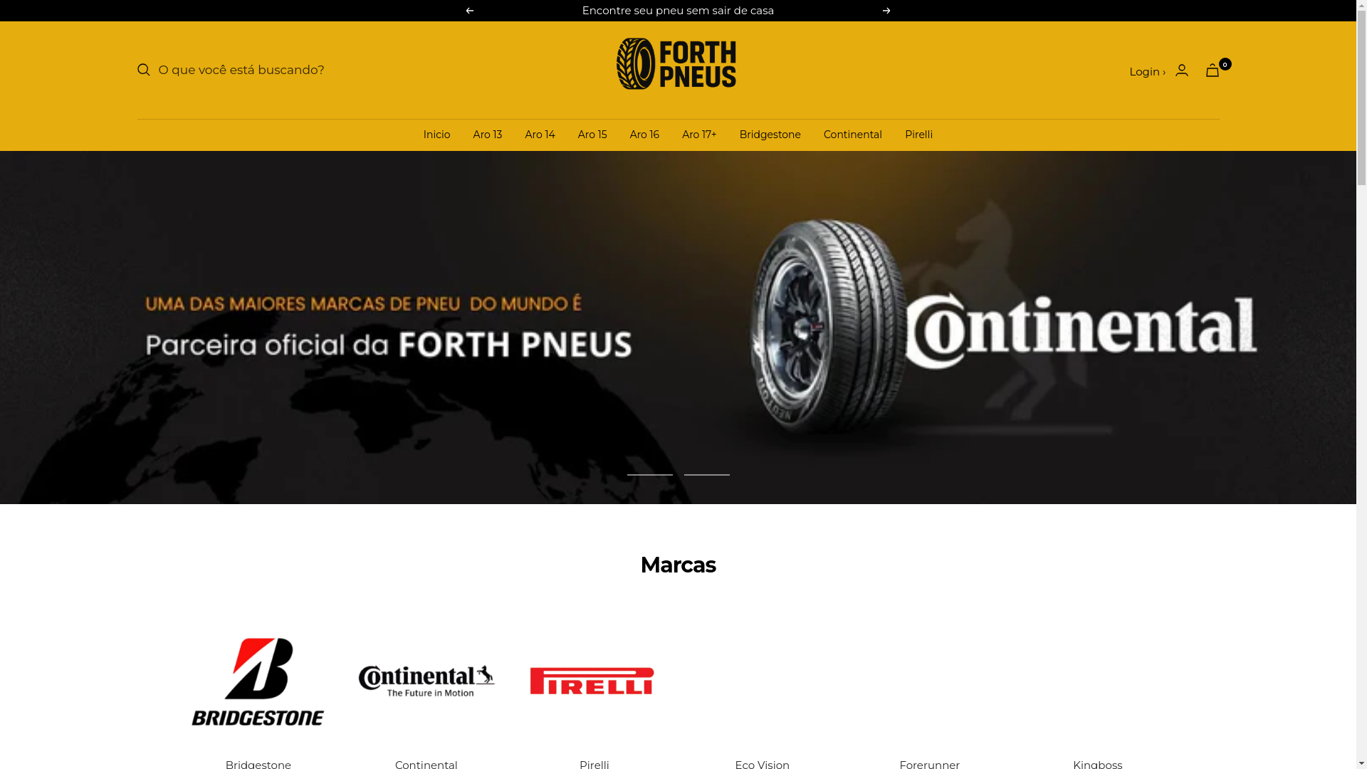 website screenshot of https://forthpneus.com.br/