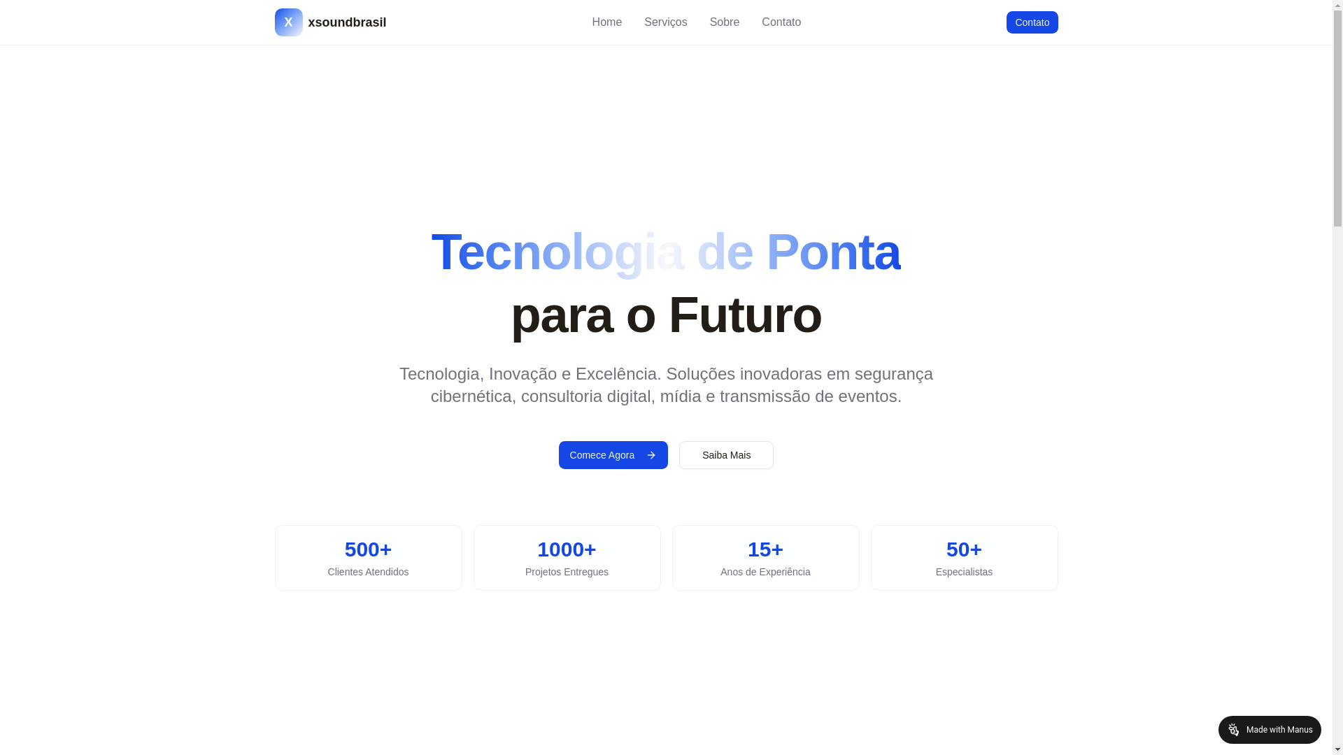 website screenshot of https://xsoundbrasil.com.br/
