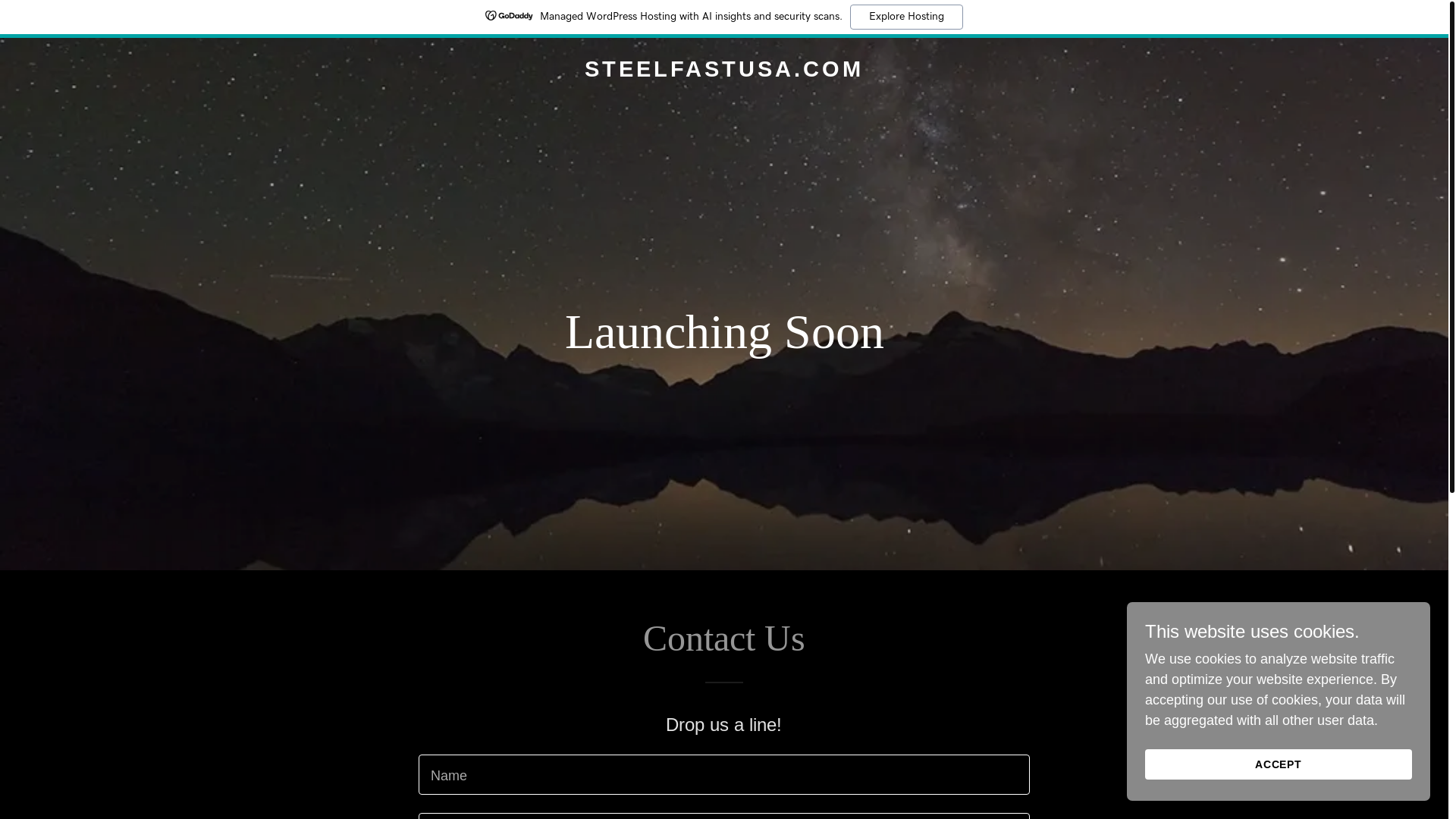 website screenshot of https://steelfastusa.com/