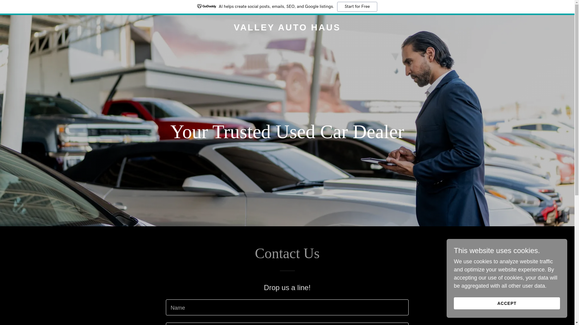 website screenshot of https://valleyautoshaus.com/