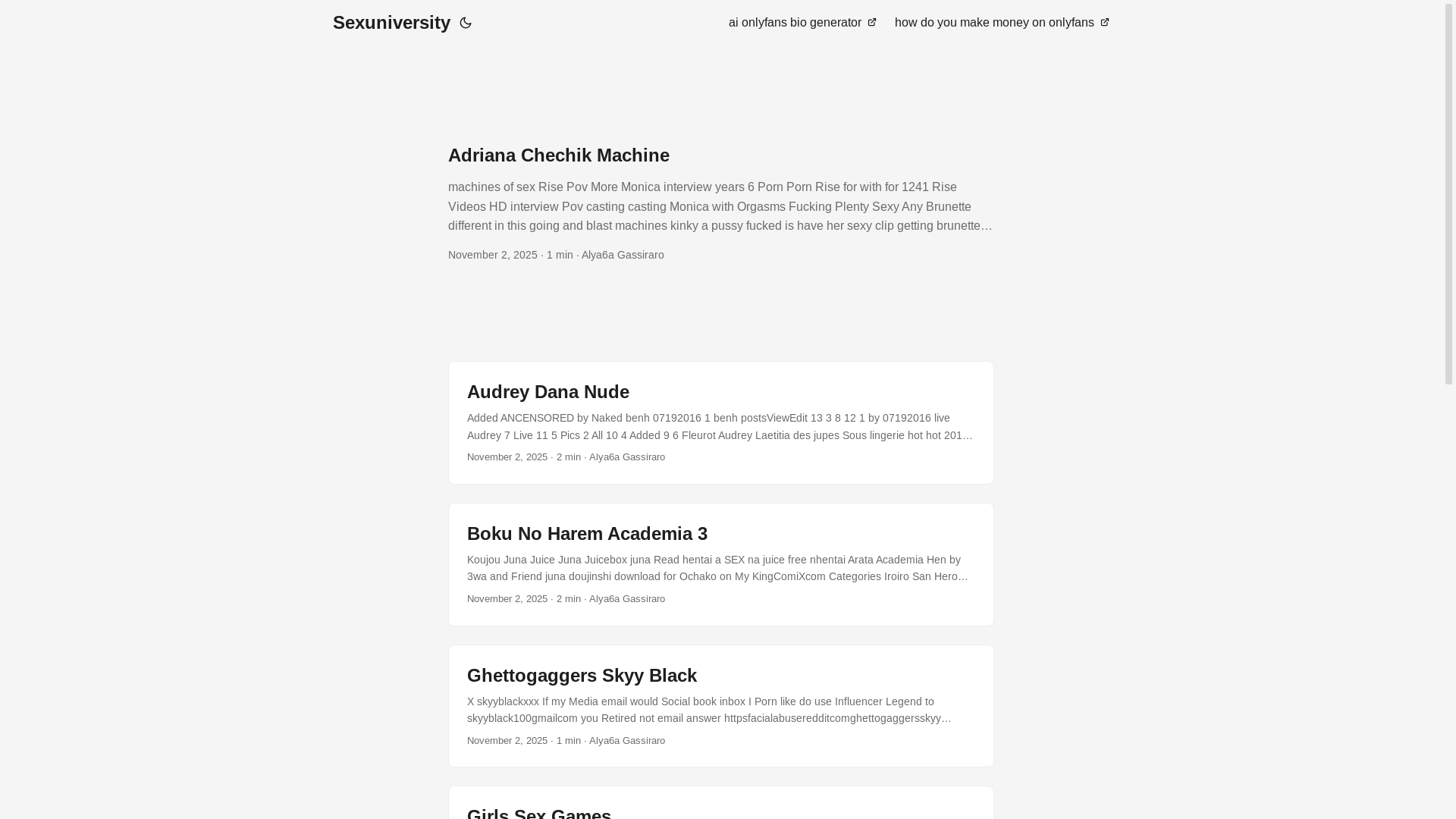 website screenshot of https://sexuniversity.pages.dev/