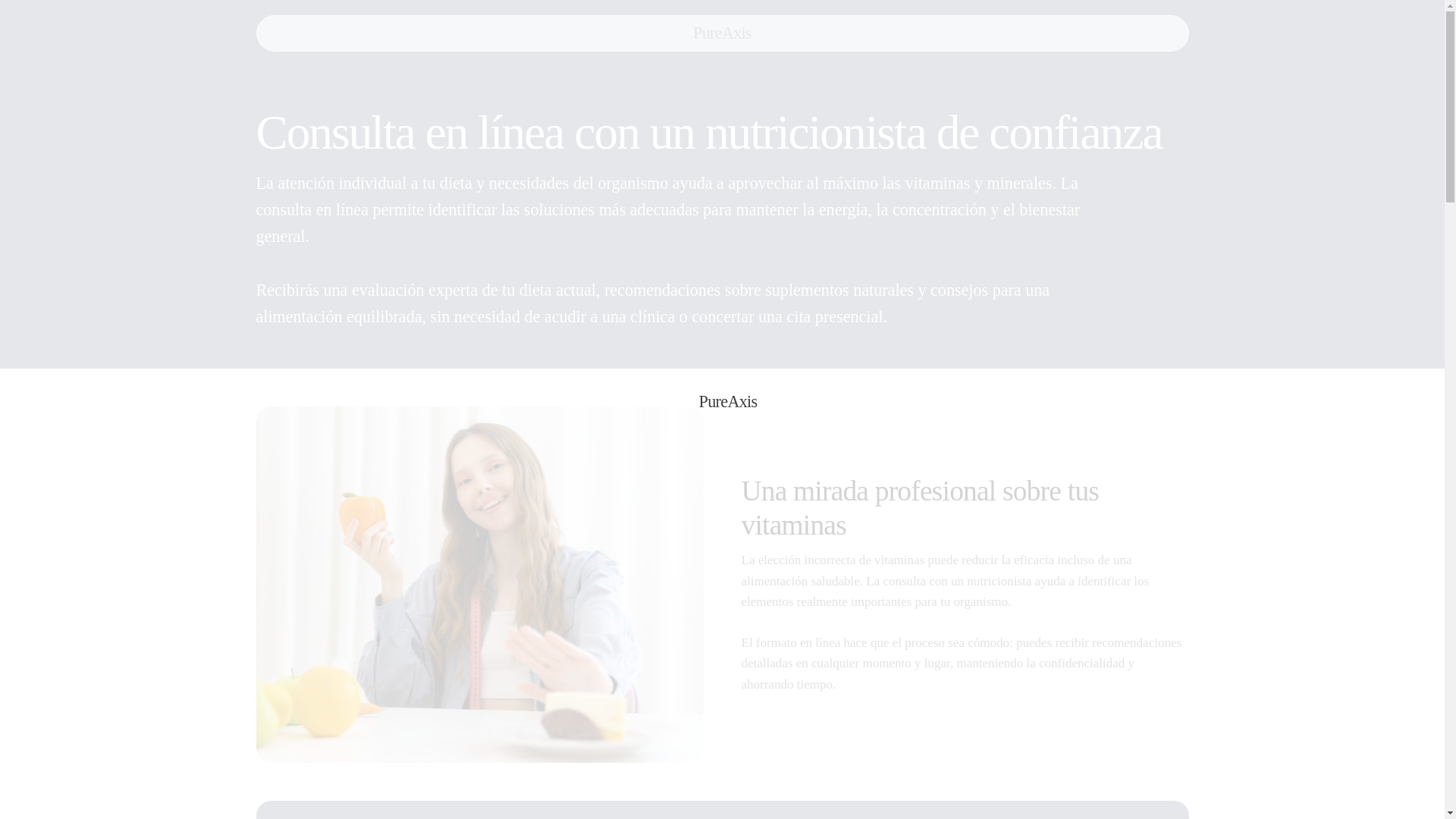 website screenshot of https://pureaxiscare.info/