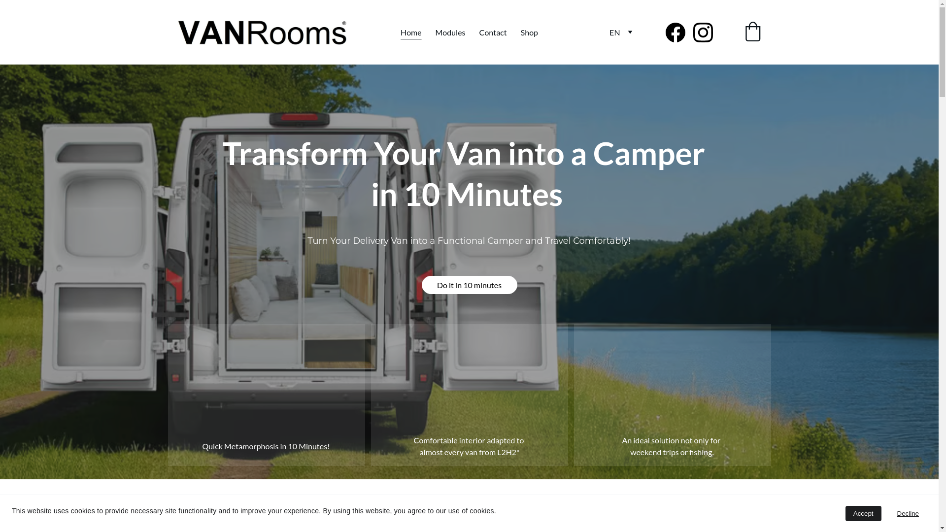 website screenshot of https://vanrooms.nl/