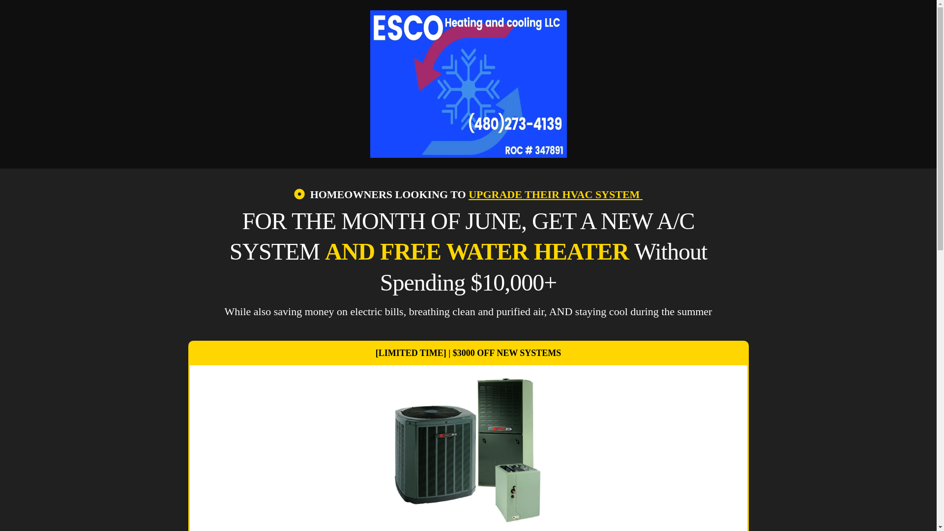 website screenshot of https://escohvacaz.com/
