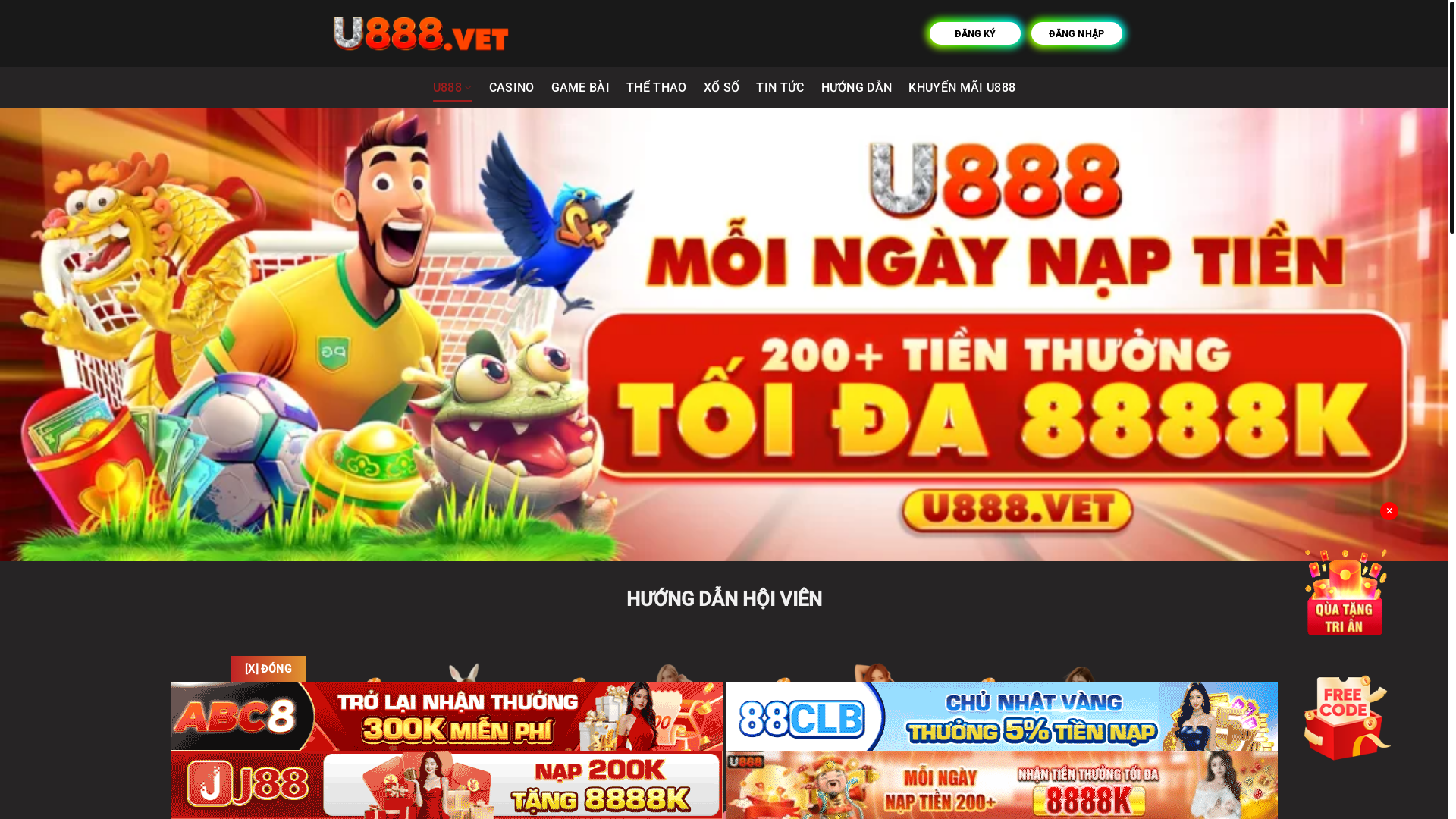 website screenshot of https://u888vet.org/