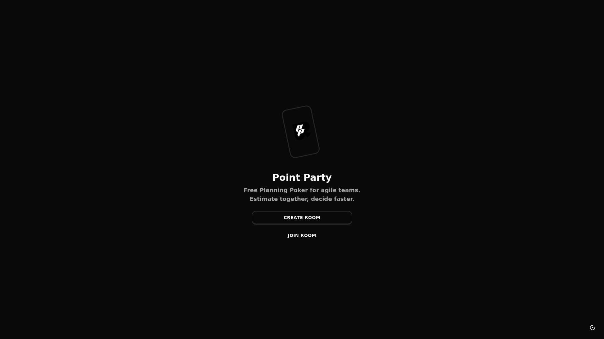 website screenshot of https://story-point-poker-react.pages.dev/