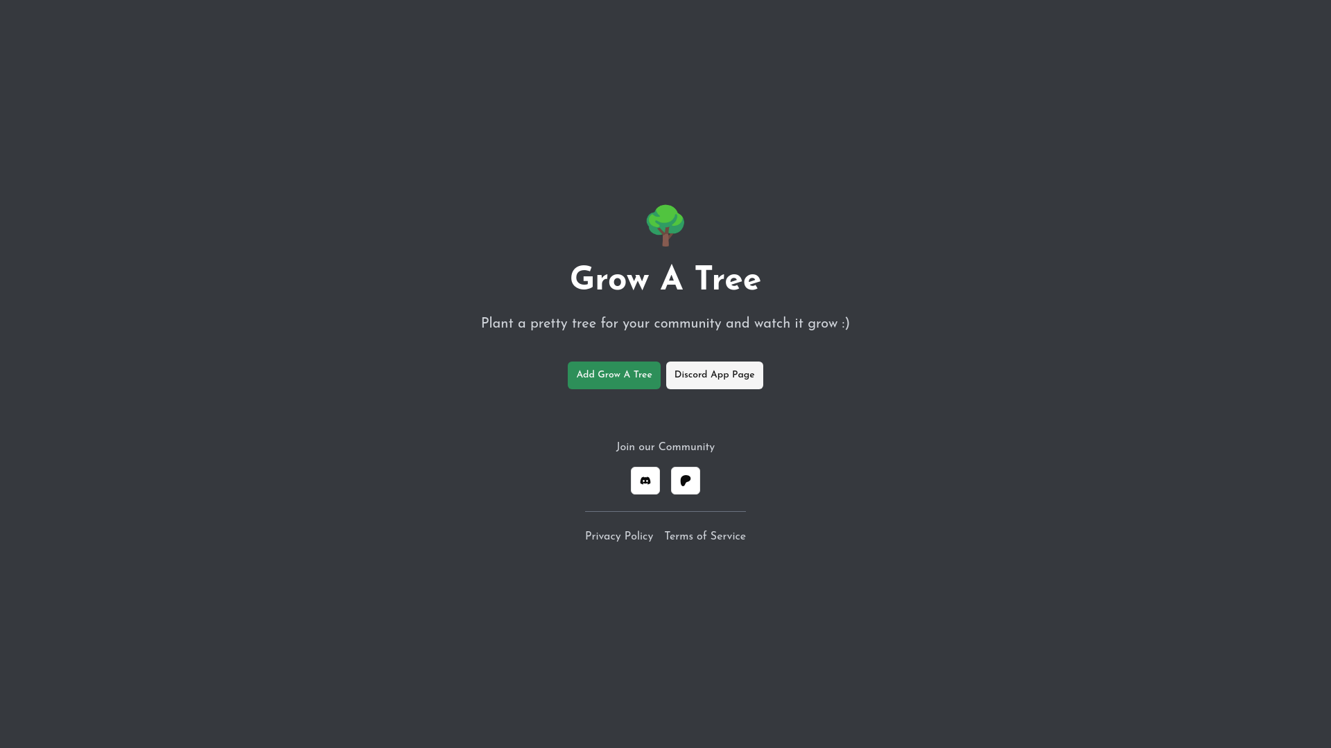 website screenshot of https://grow-a-tree-landing.pages.dev/