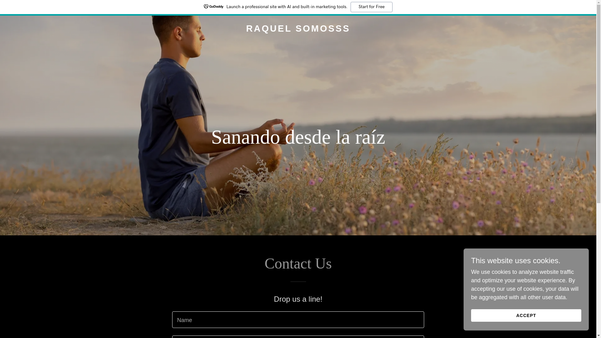 website screenshot of https://raquelsomosss.com/