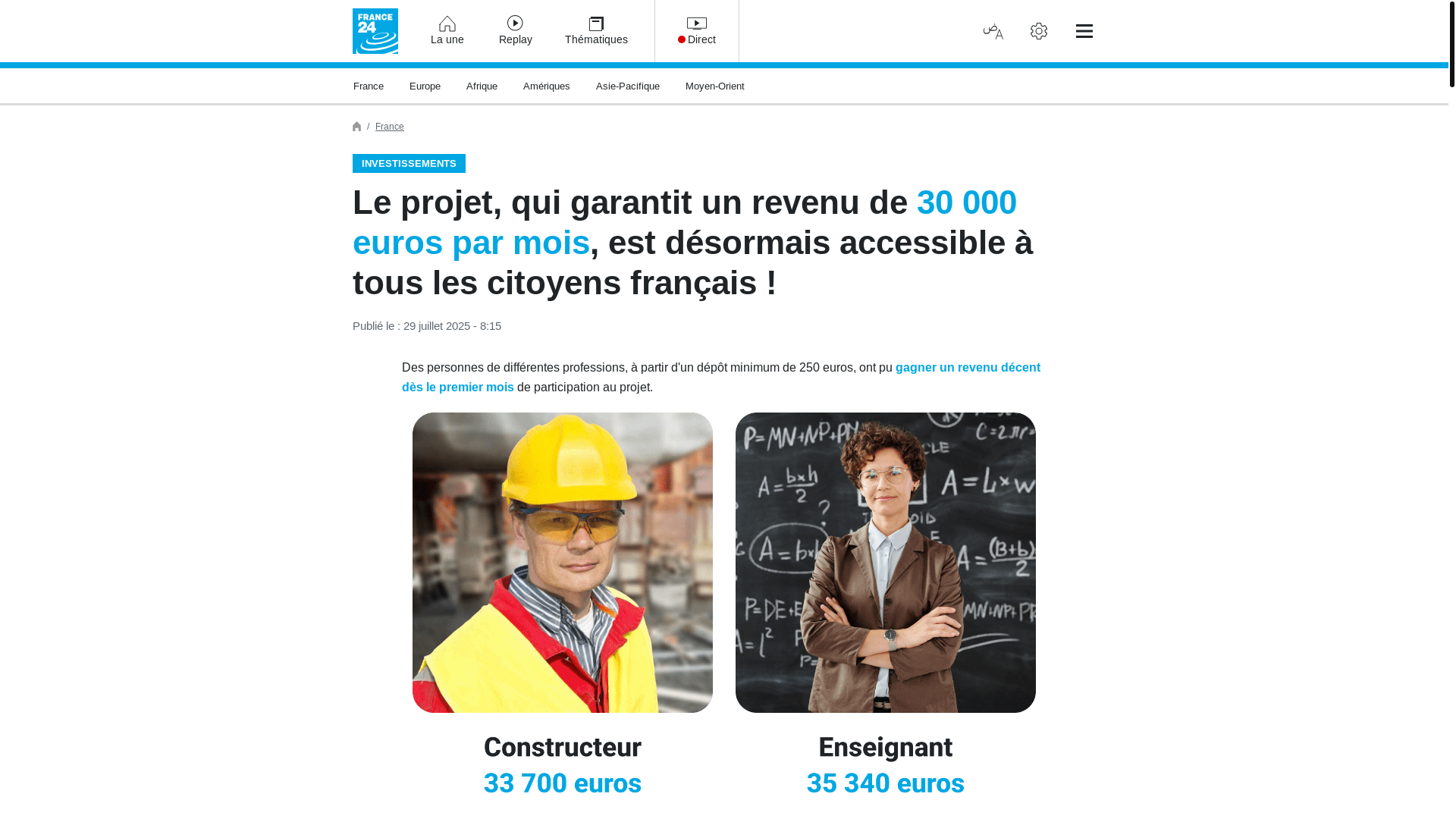 website screenshot of https://fran24jour.com/