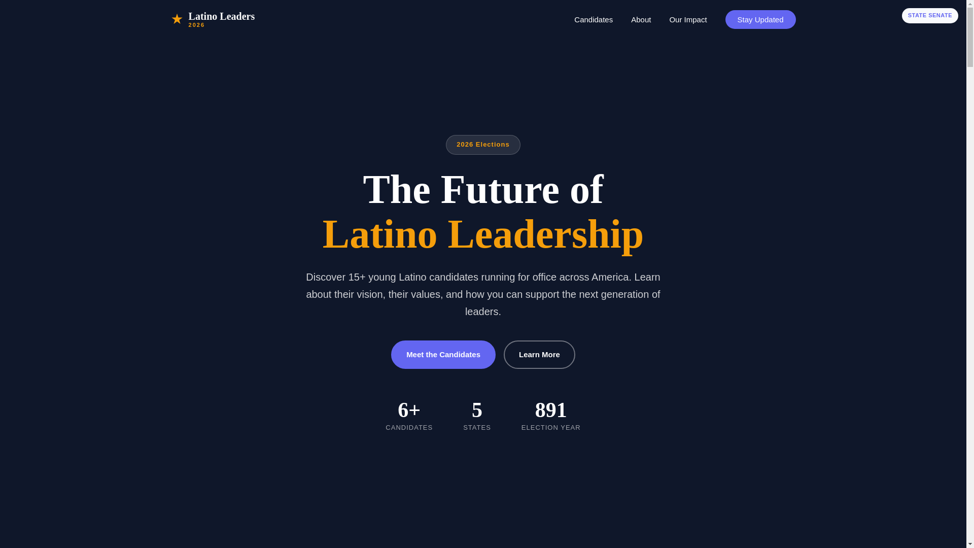 website screenshot of https://latino-leaders-2026.pages.dev/