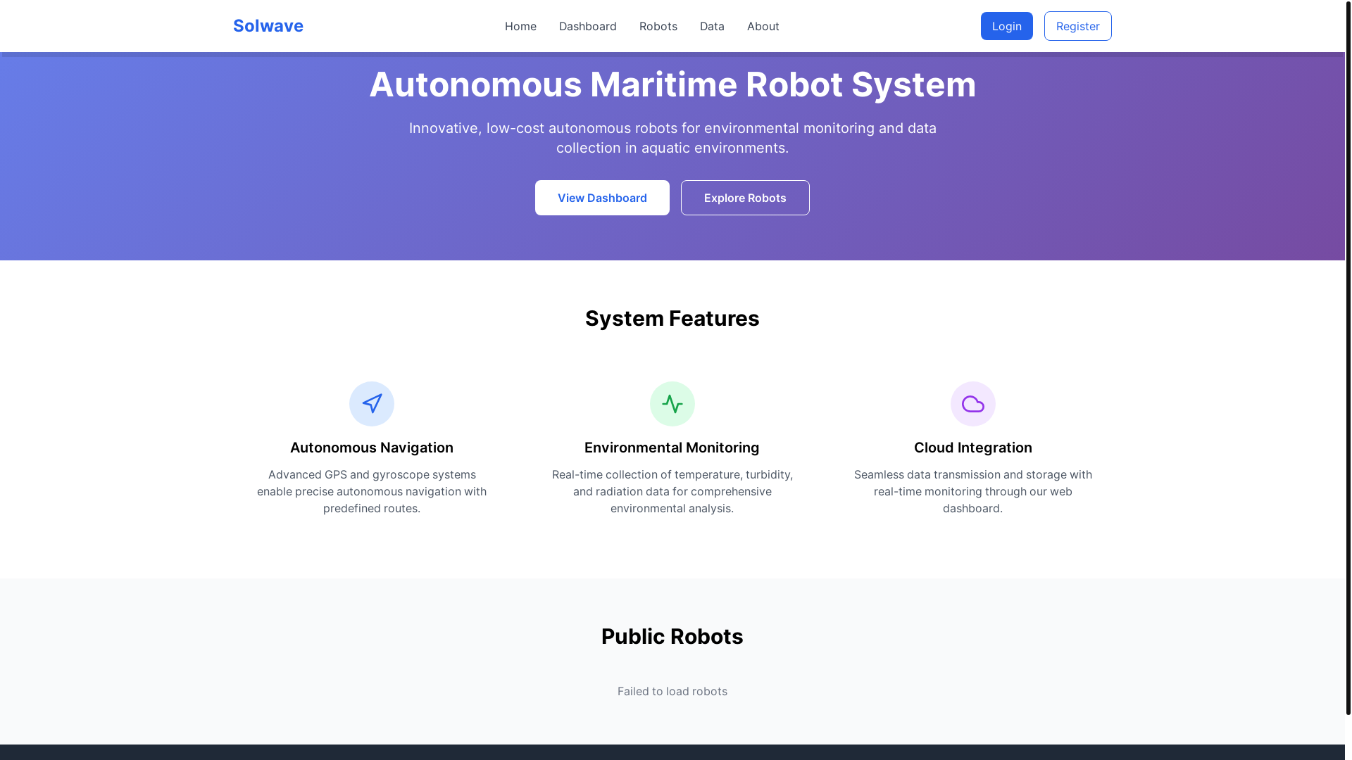 website screenshot of https://solwave.live/