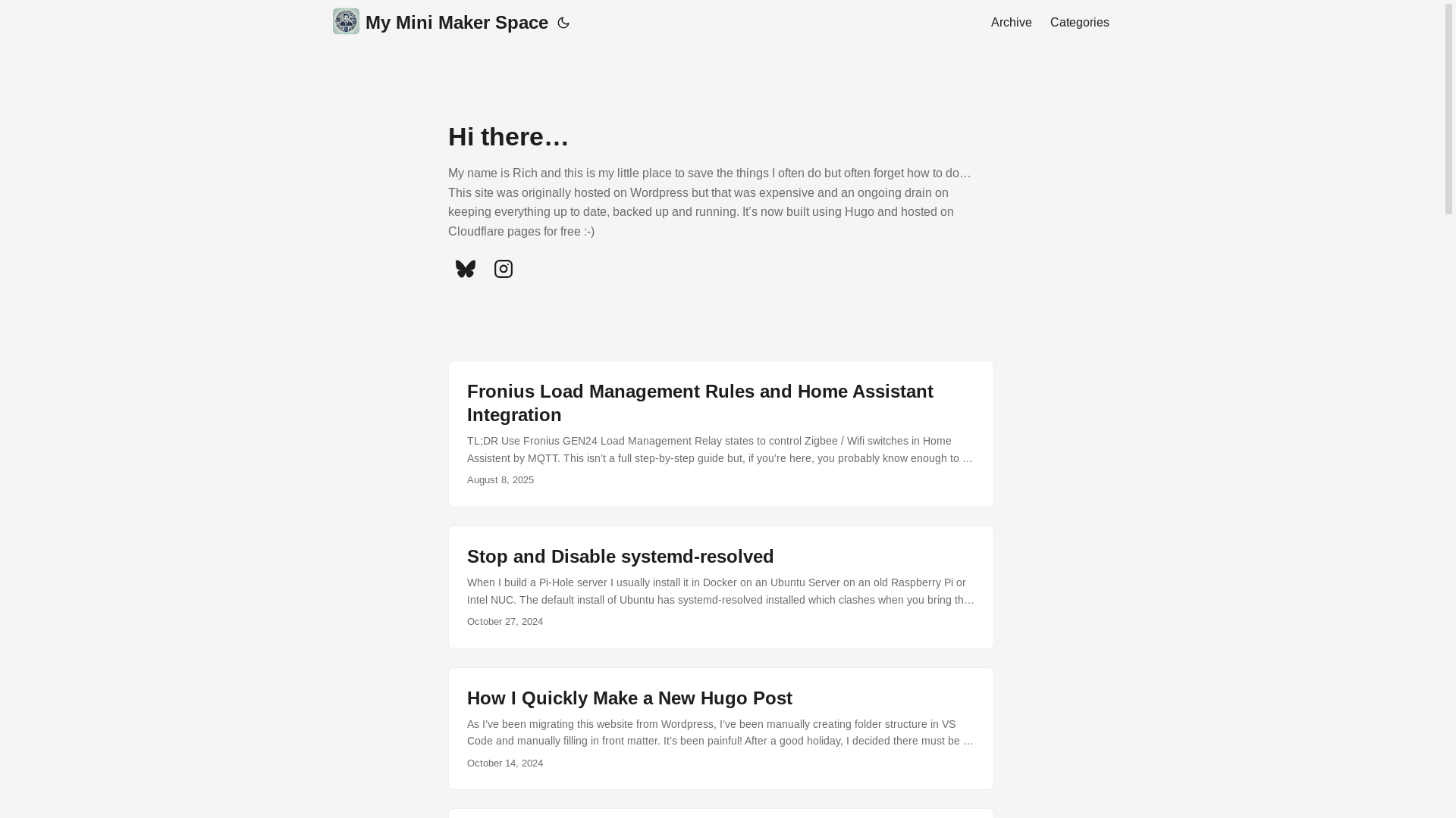 website screenshot of https://my-minimaker-space.pages.dev/