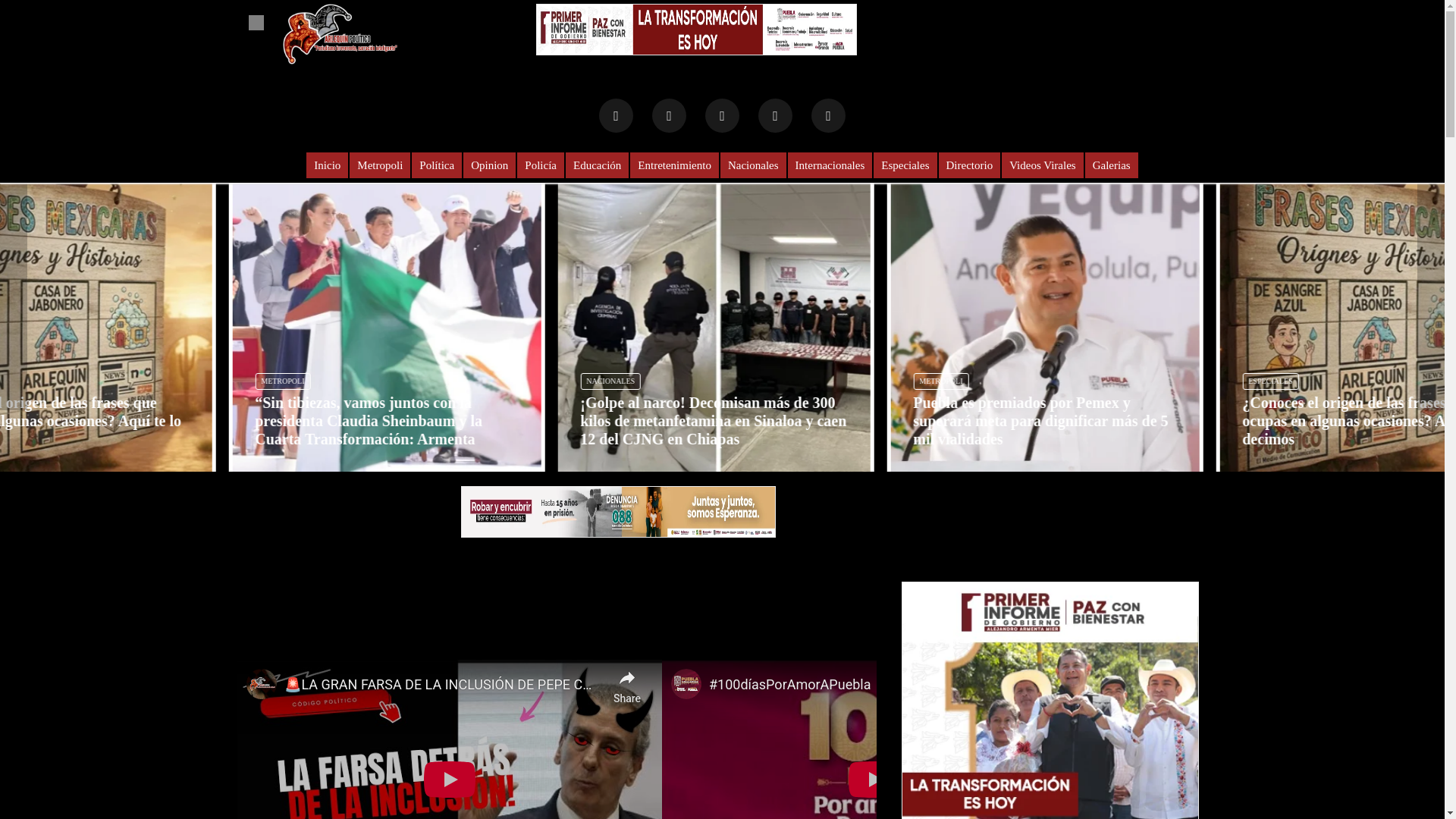 website screenshot of https://arlequinpolitico.com/