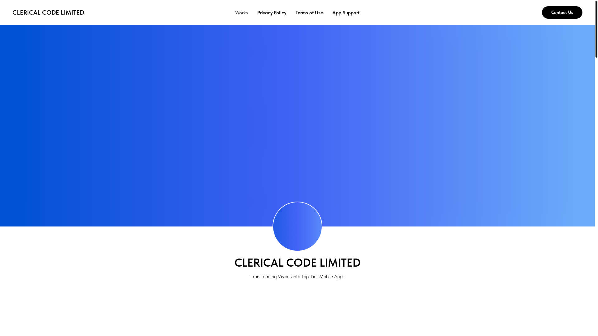 website screenshot of https://clericalcodelimited.digital/