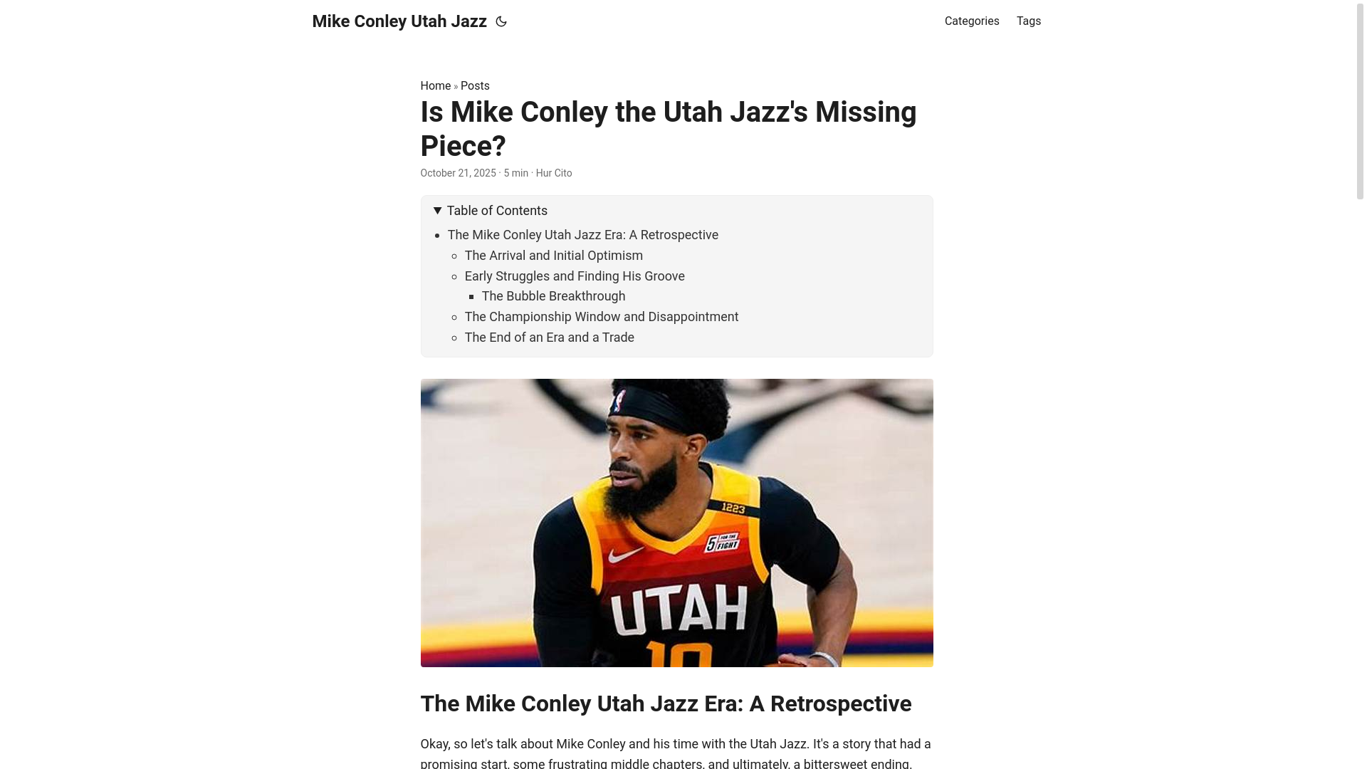 website screenshot of https://mike-conley-utah-jazz.pages.dev/
