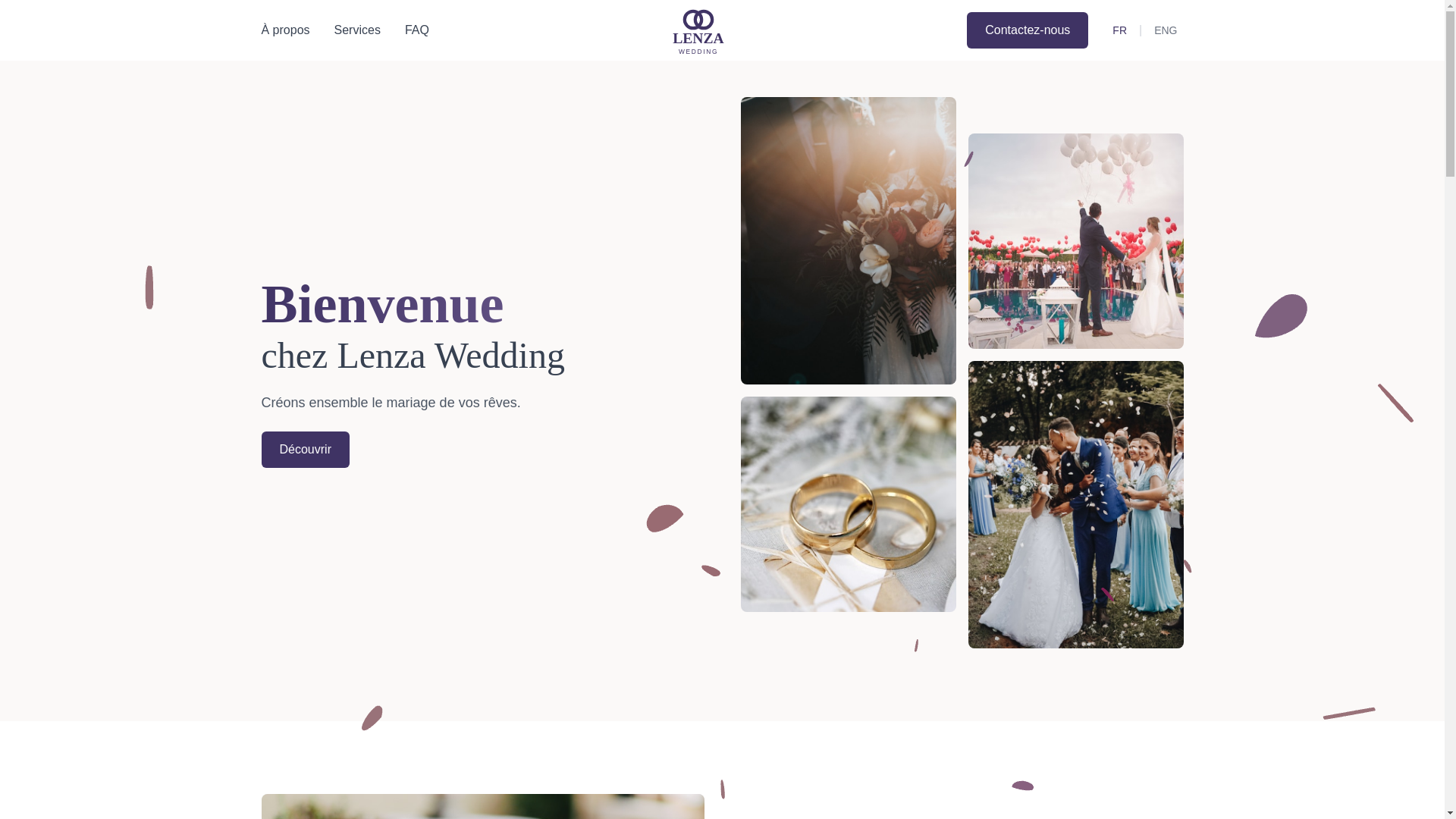 website screenshot of https://lenzaweddingplanner.com/