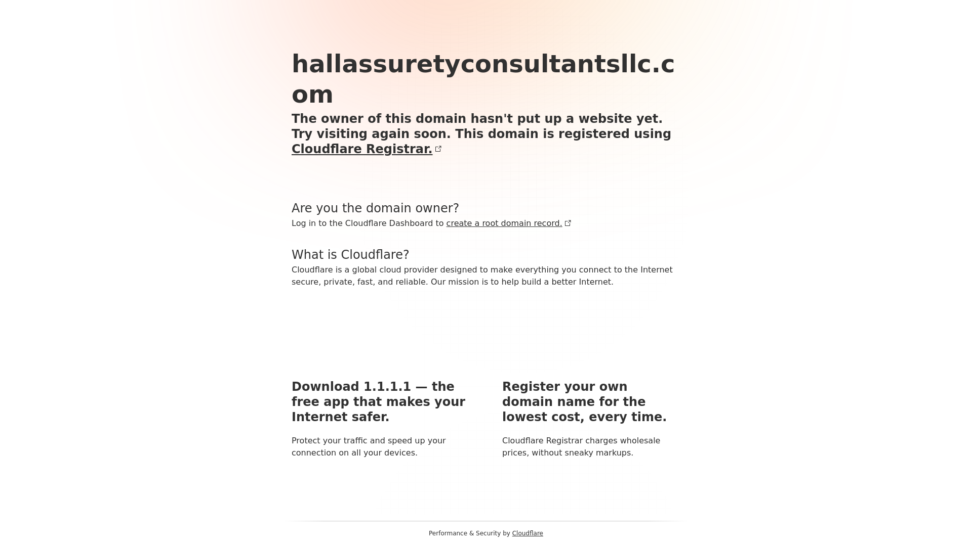 website screenshot of https://hallassuretyconsultantsllc.com/