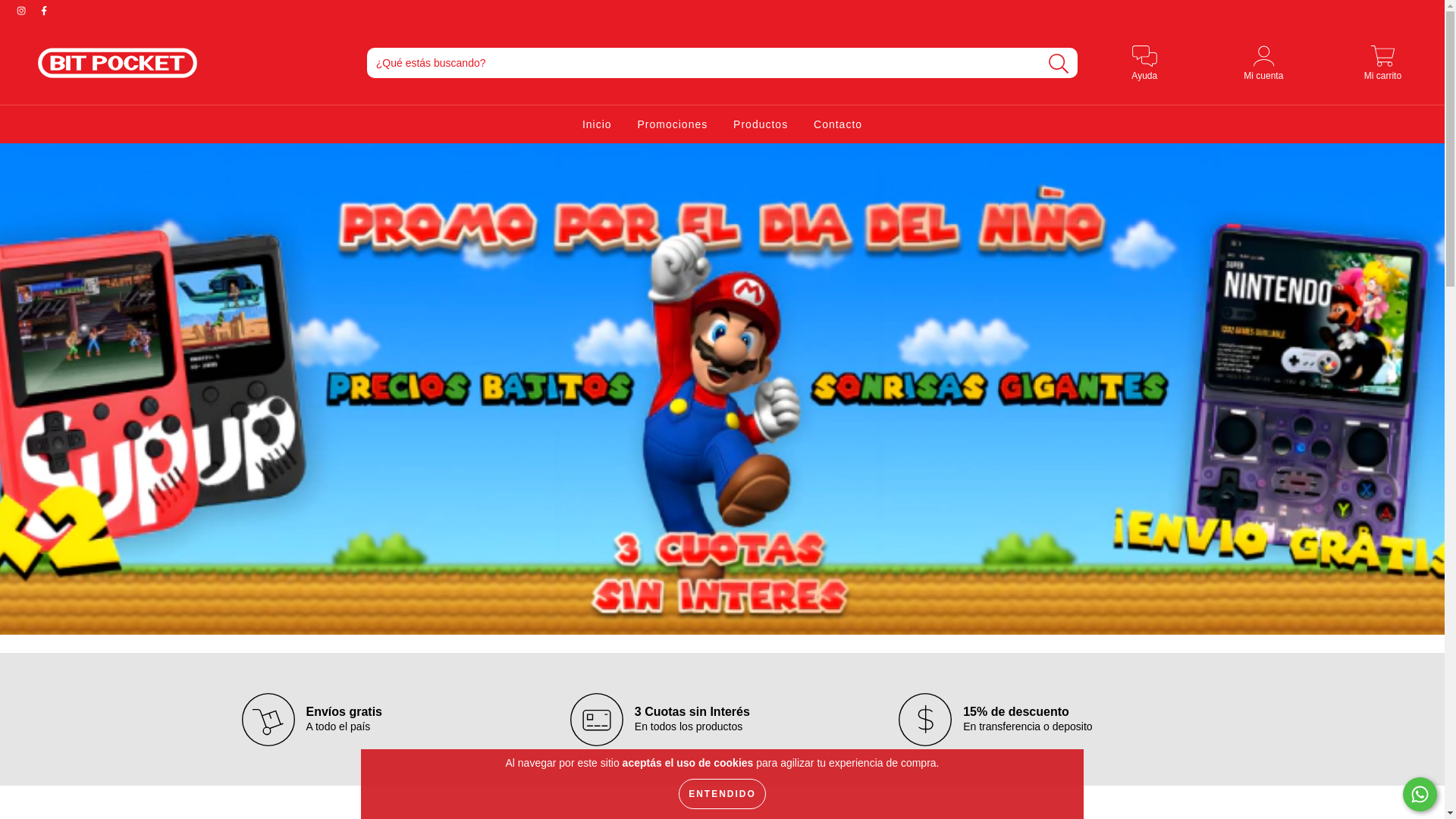 website screenshot of https://bitpocket.com.ar/