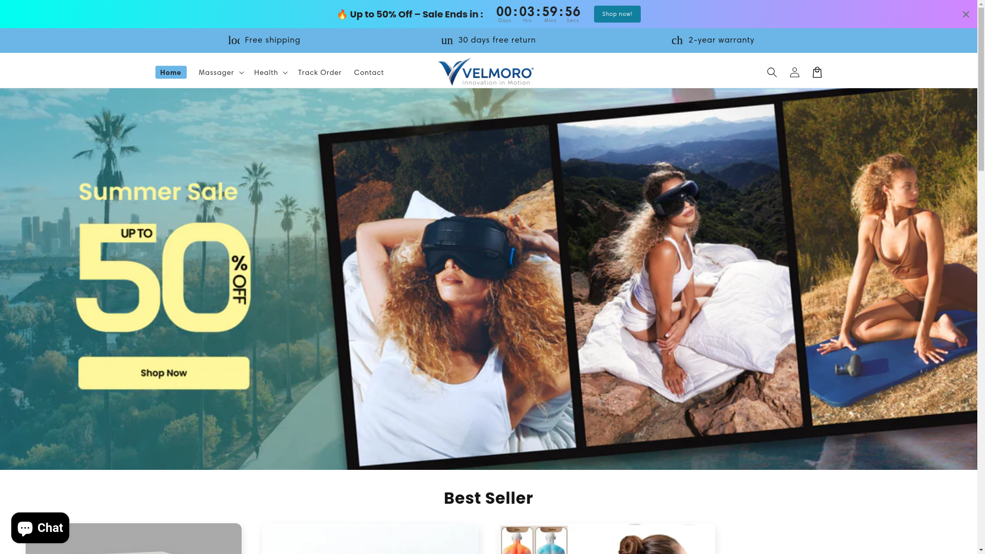 website screenshot of https://velmoro.co/