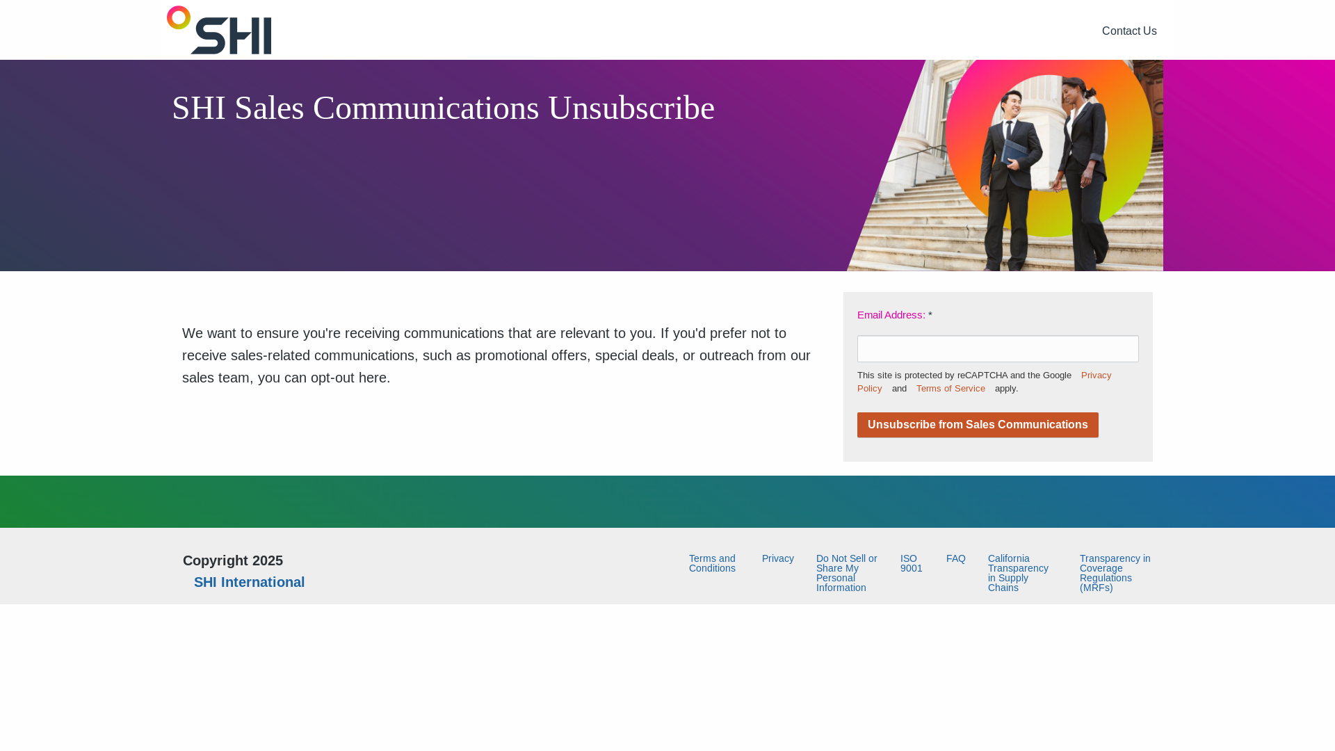 website screenshot of https://go.info.shi.com/Sales-Do-Not-Contact.html