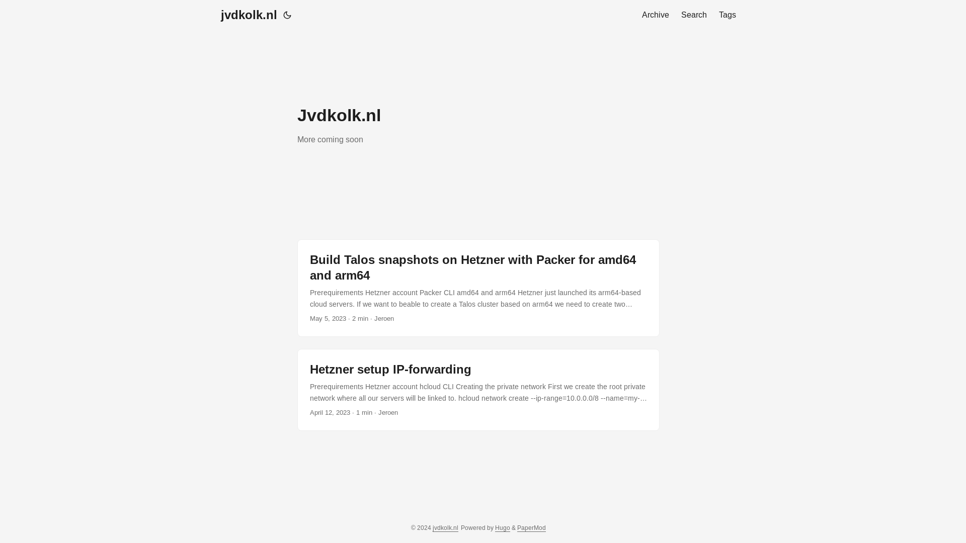 website screenshot of https://jvdkolk-nl-blog.pages.dev/