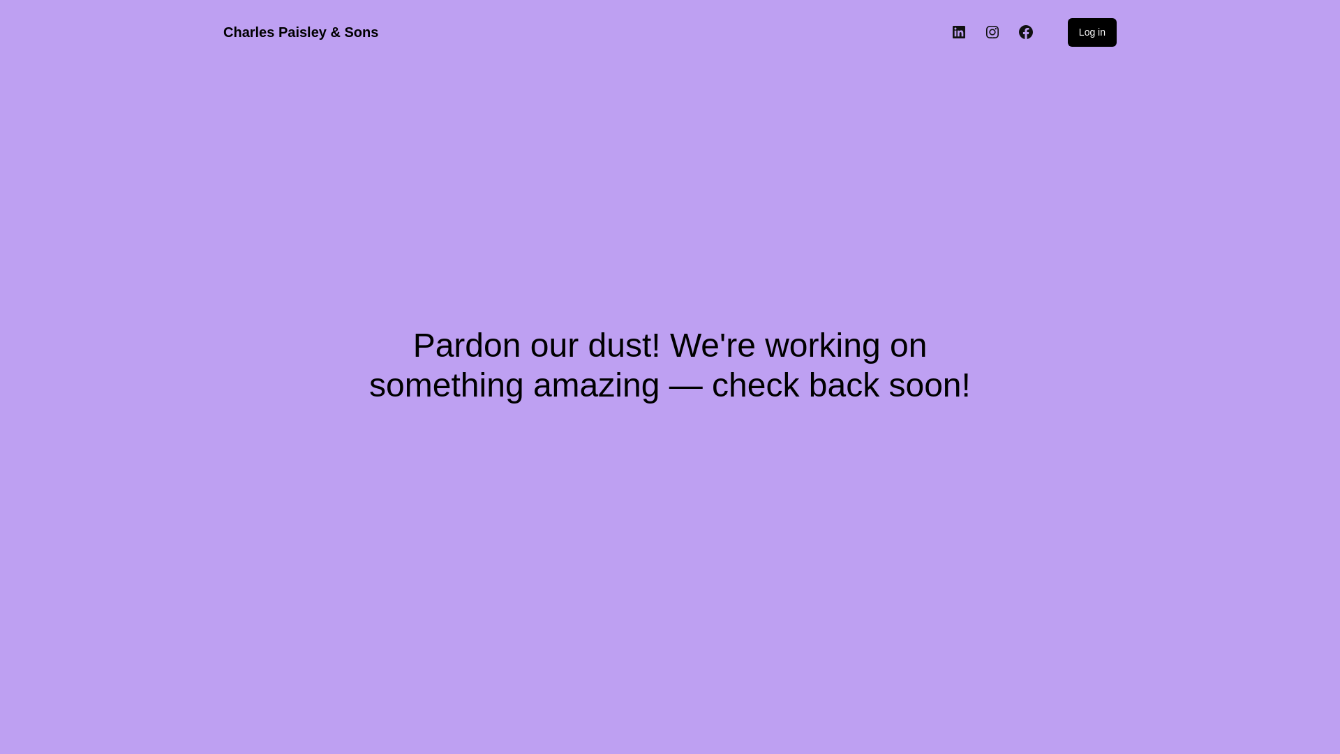 website screenshot of https://charlespaisleysons.com/