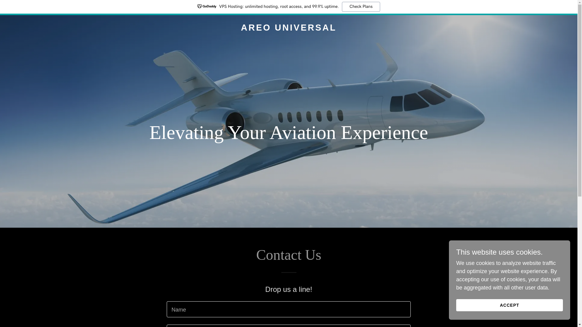 website screenshot of https://areouniversal.com/