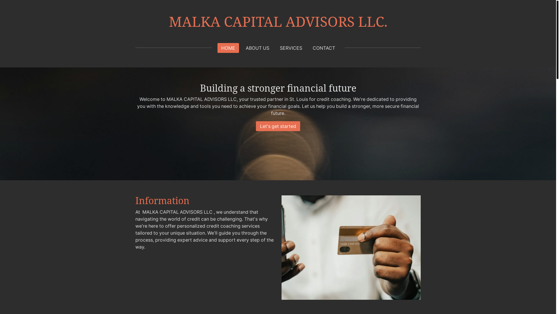website screenshot of https://malka-capital.com/