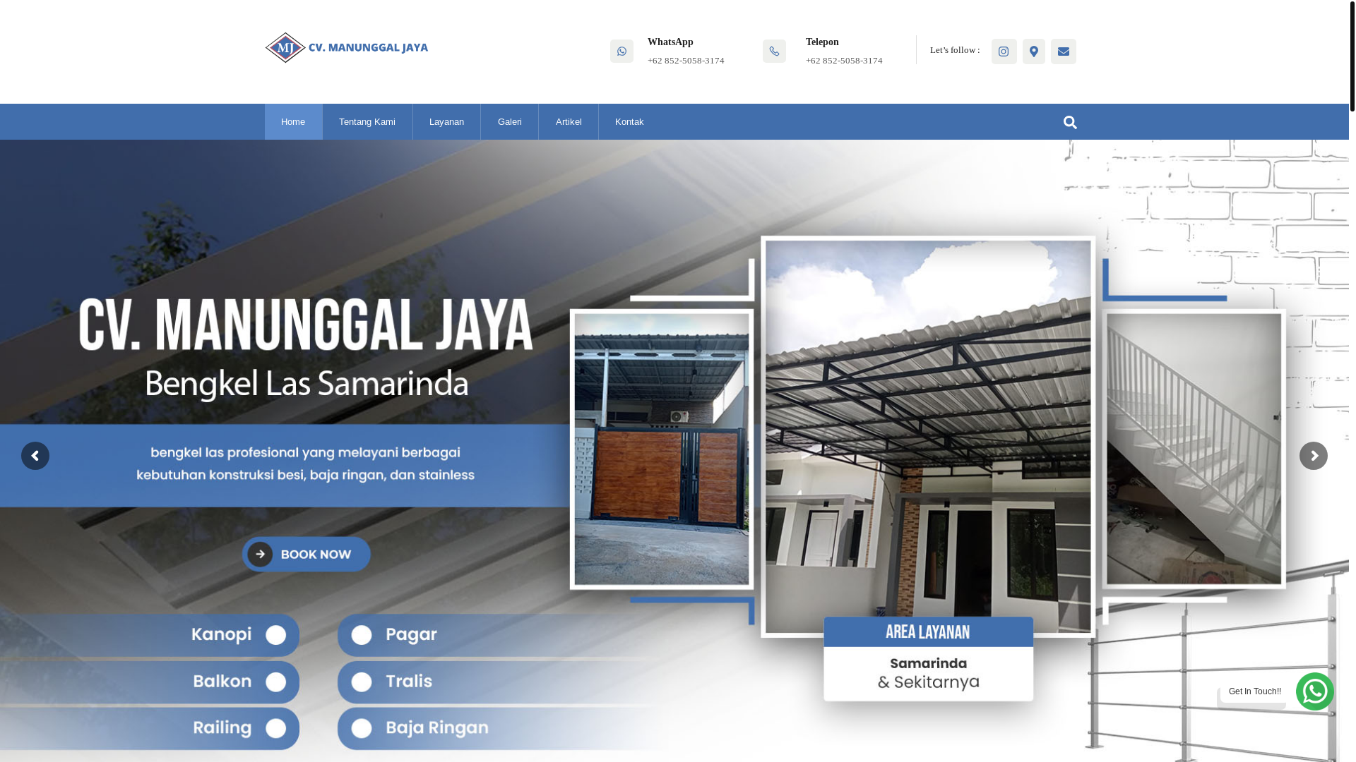 website screenshot of https://bengkellassamarinda.com/