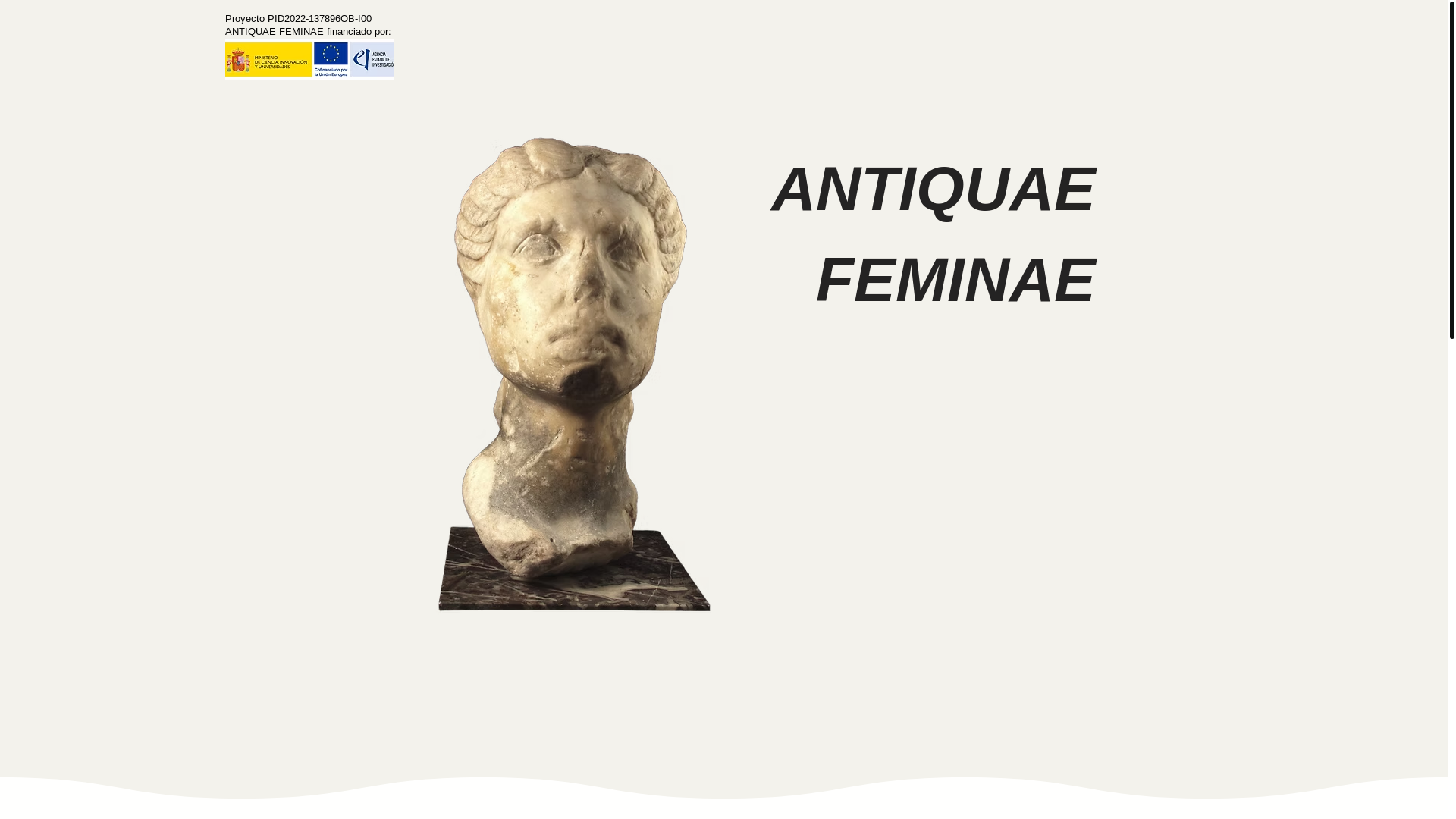 website screenshot of https://antiquaefeminae.com/