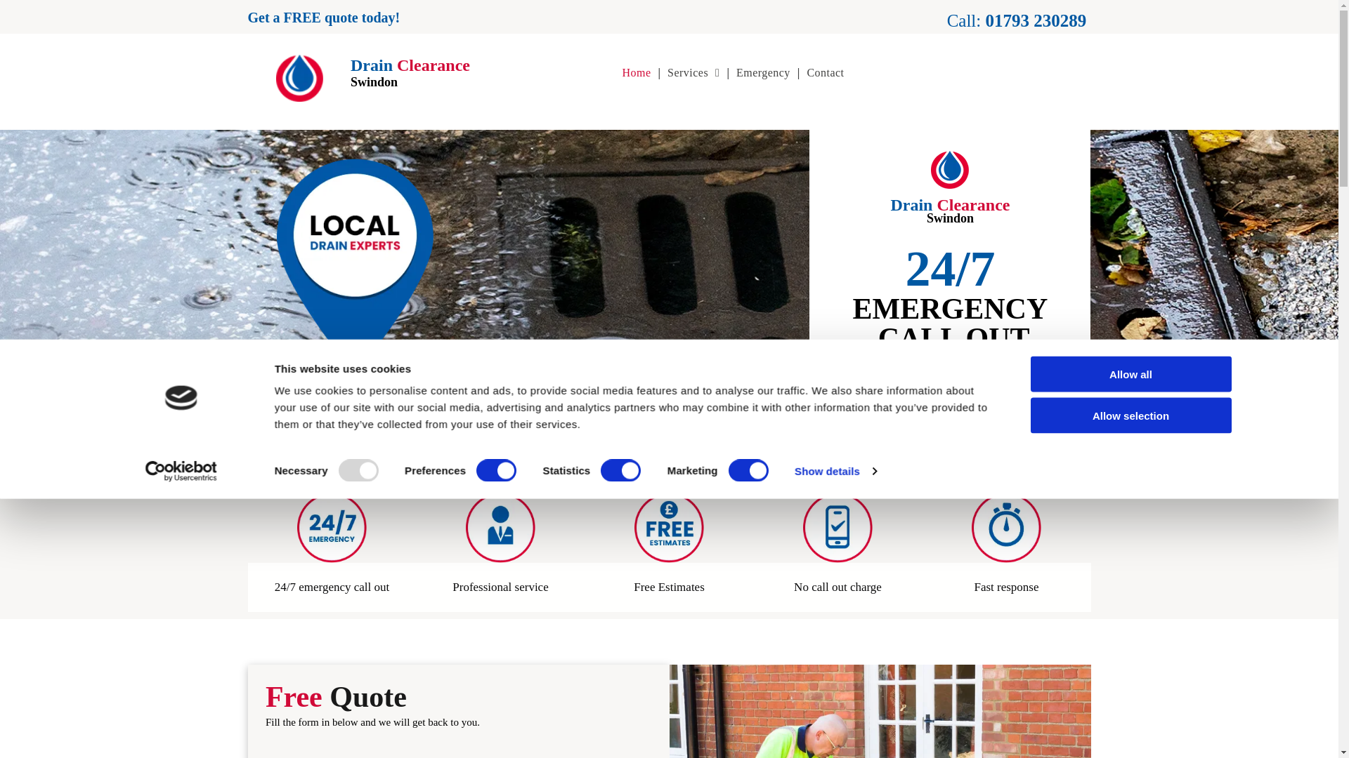 website screenshot of https://sdwdrainsclearanceswindon.co.uk/