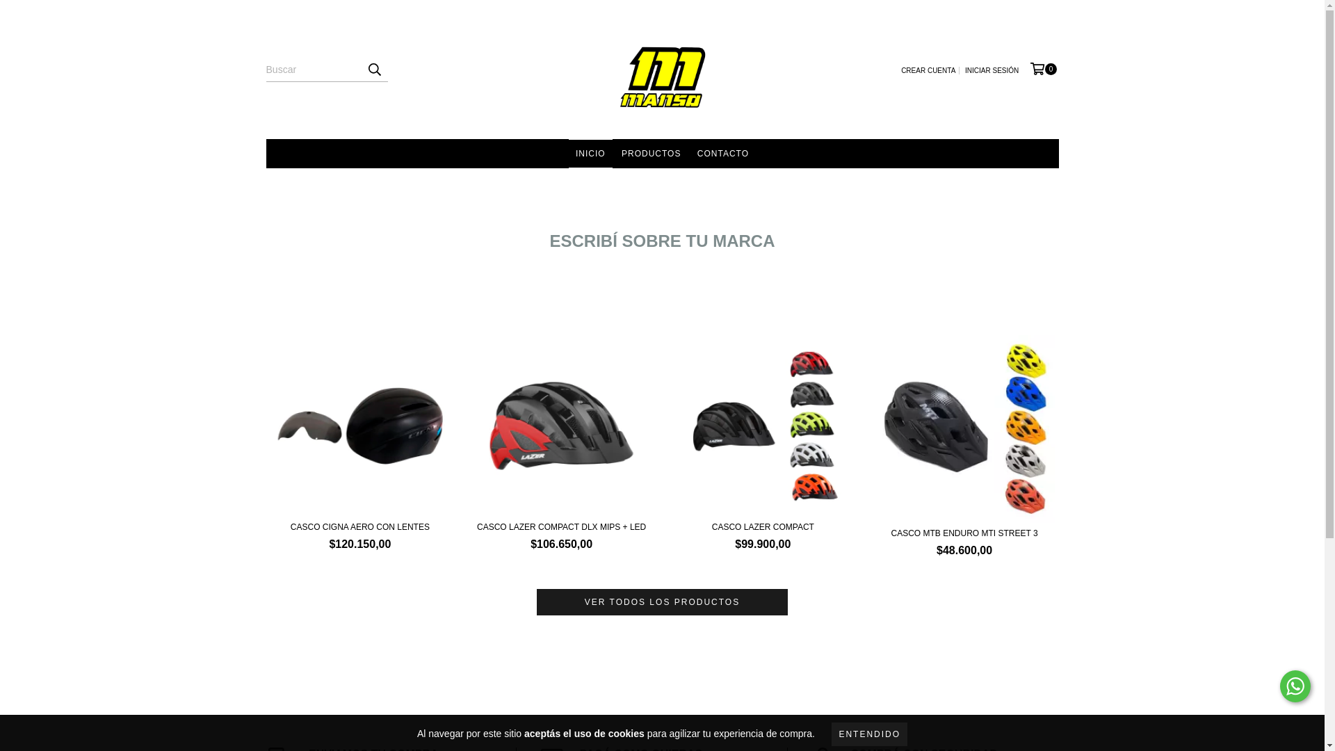 website screenshot of https://mansolabici.com.ar/
