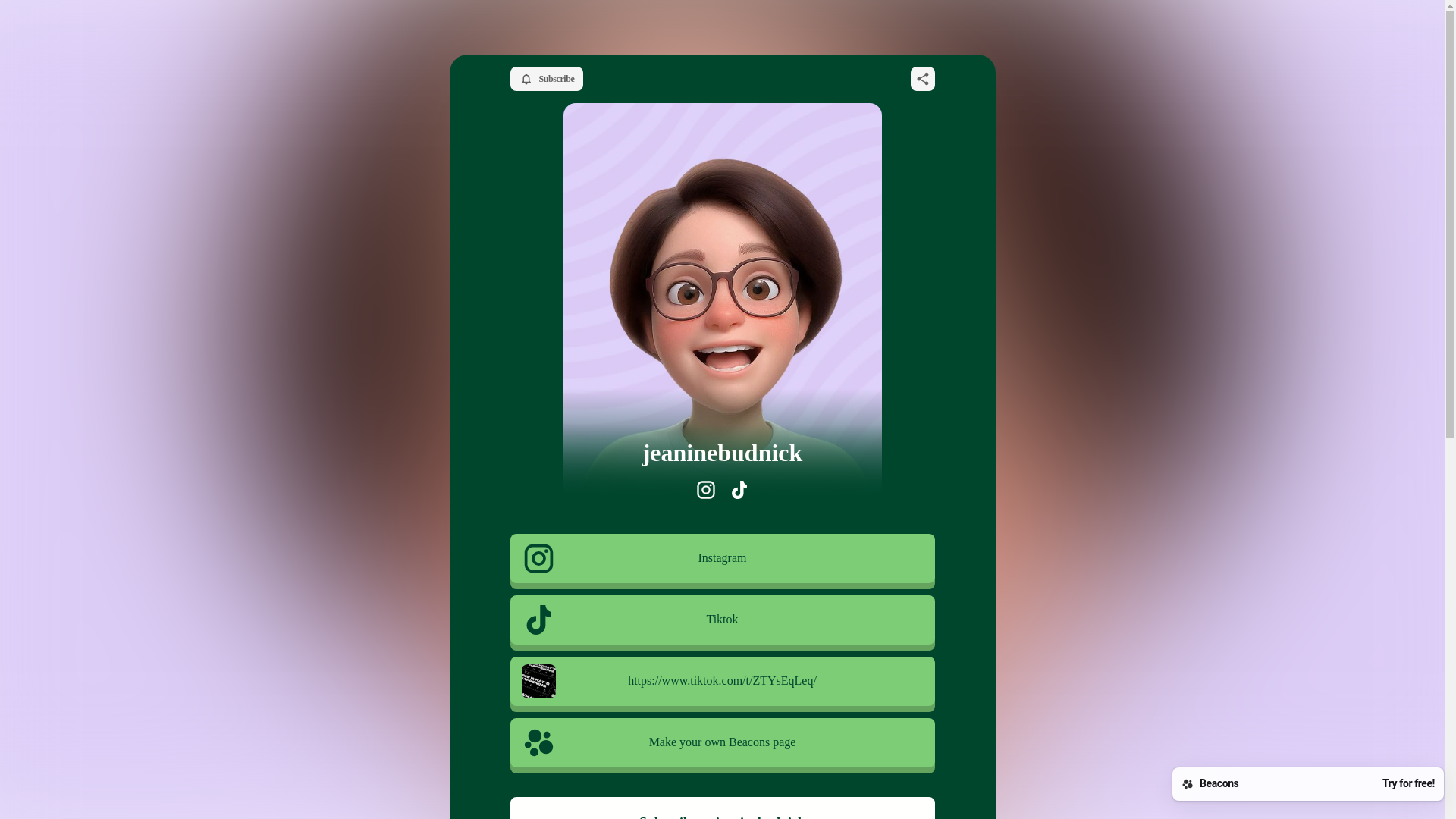 website screenshot of https://jeaninebudnick.com/