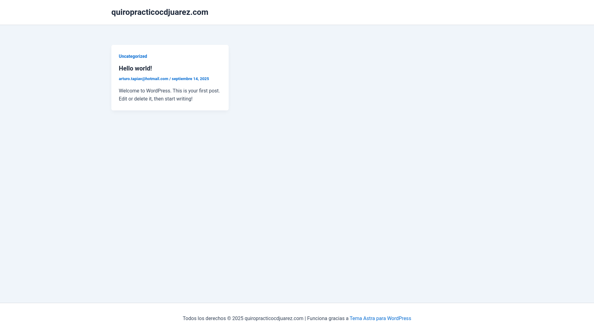 website screenshot of https://quiropracticocdjuarez.com/