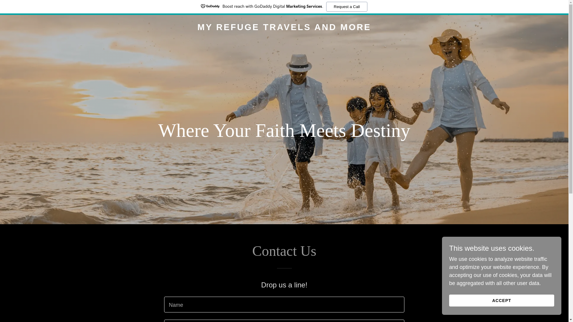 website screenshot of https://myrefugetravelsandmore.com/