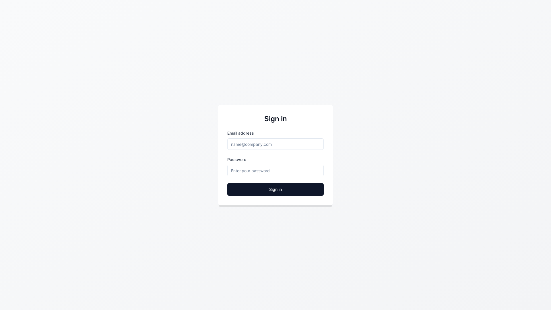website screenshot of https://signizr-tenant-staging.pages.dev/